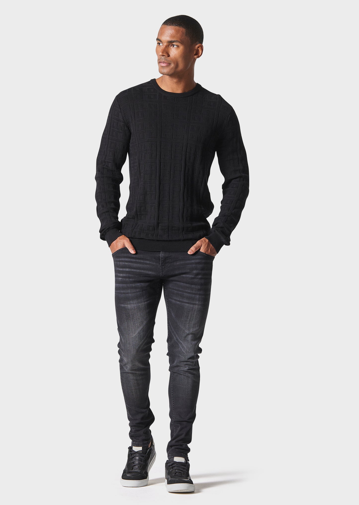 Divisa Black Knitted Sweatshirt