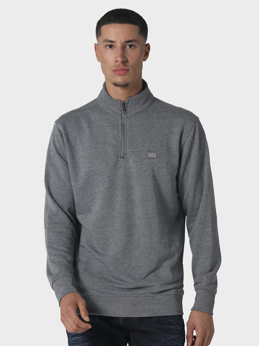 Gerome Grey 1/4 Zip Sweatshirt
