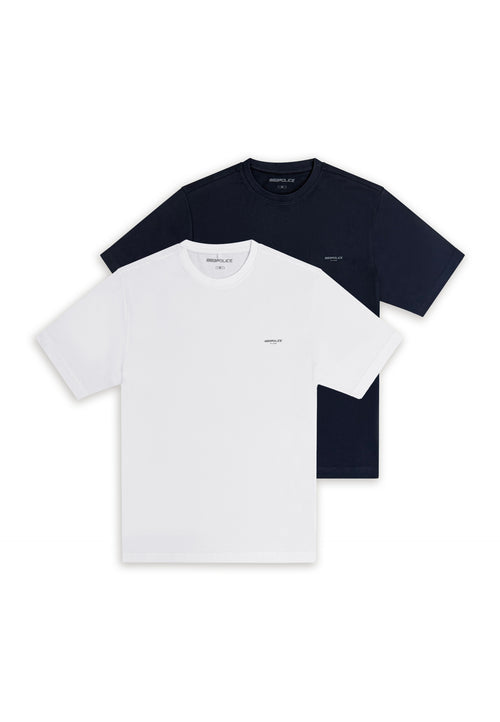 Duocas 2 Pack T-Shirts Navy/White