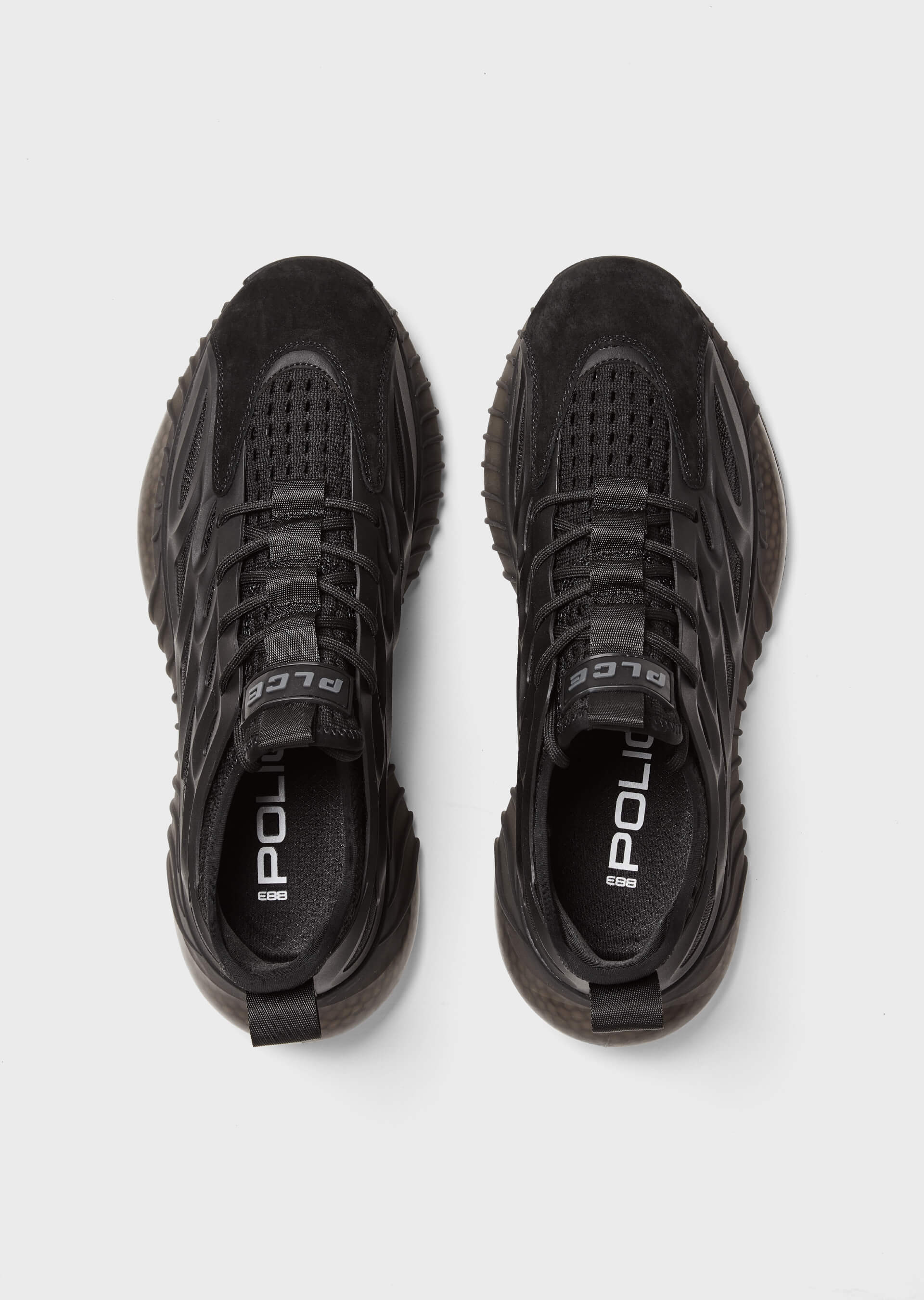 Triple on sale black trainers