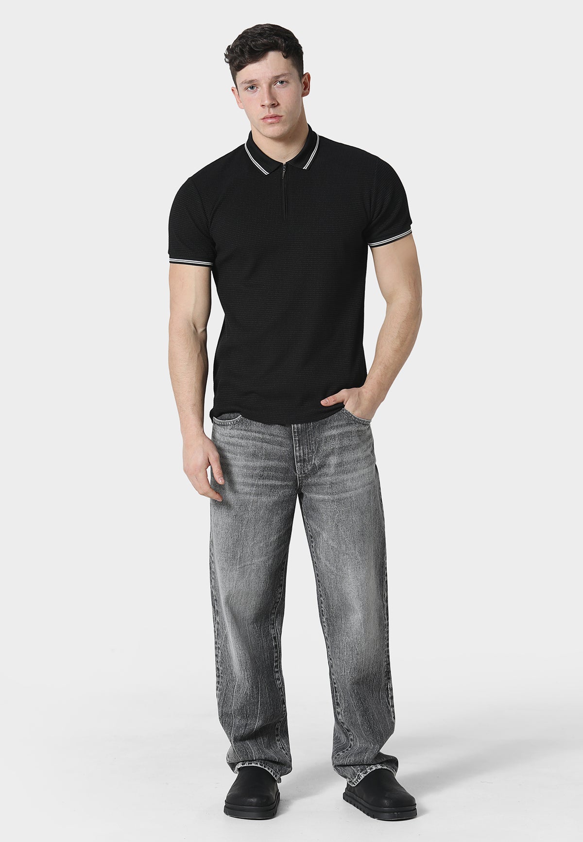 Basnett Black Polo Shirt
