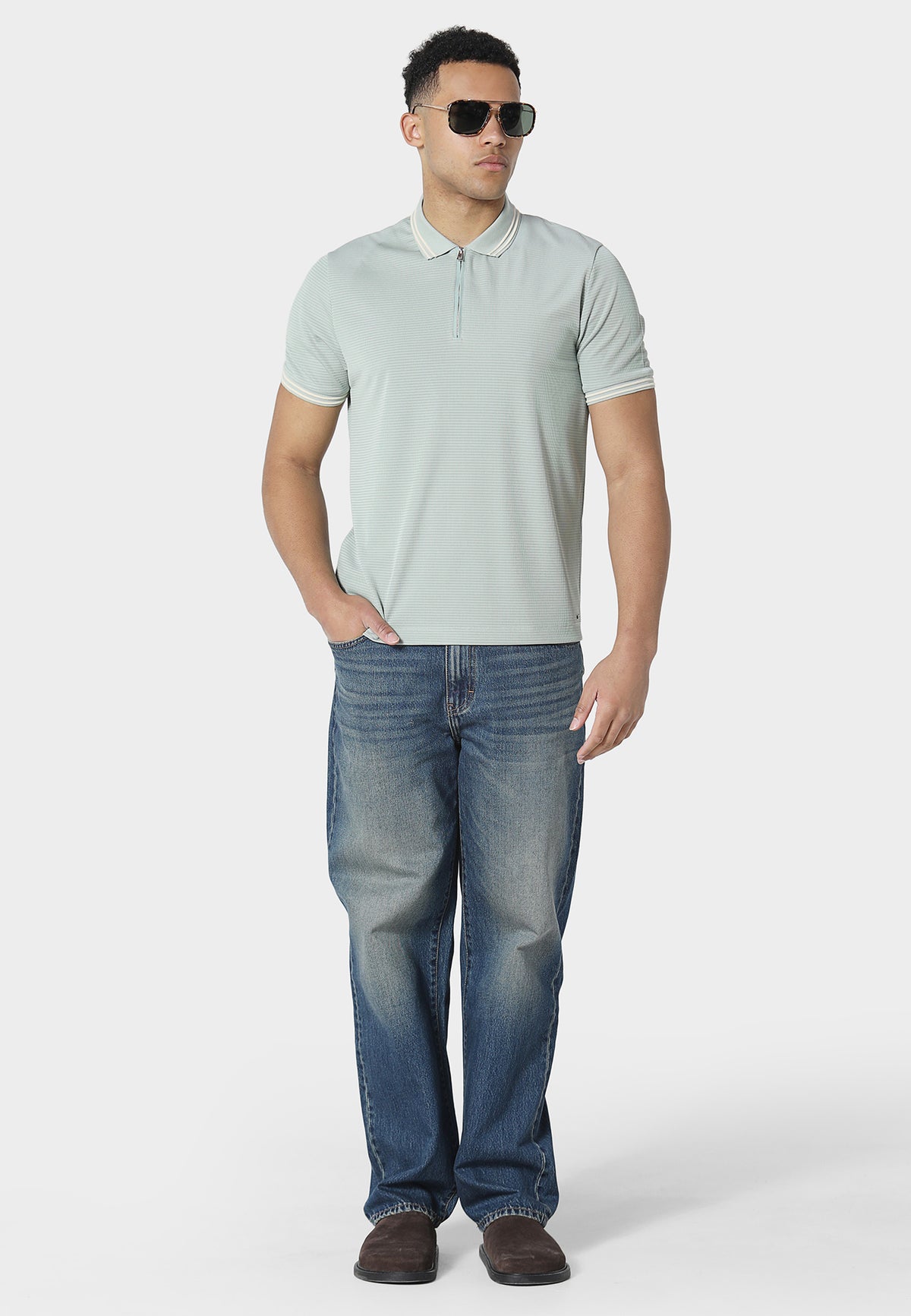Brockville Pale Aqua Polo Shirt