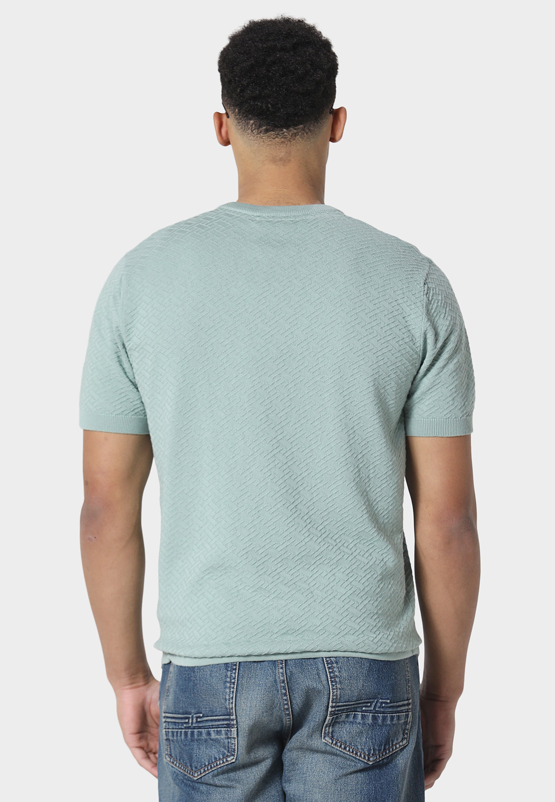 Burna Pale Aqua Knitted T-Shirt