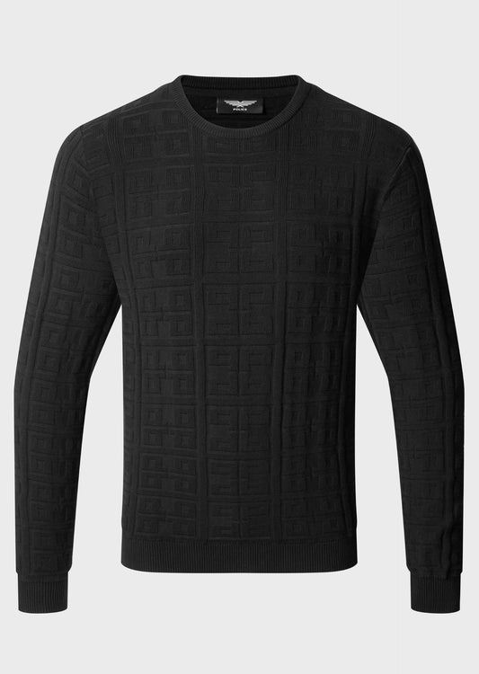 Divisa Black Knitted Sweatshirt