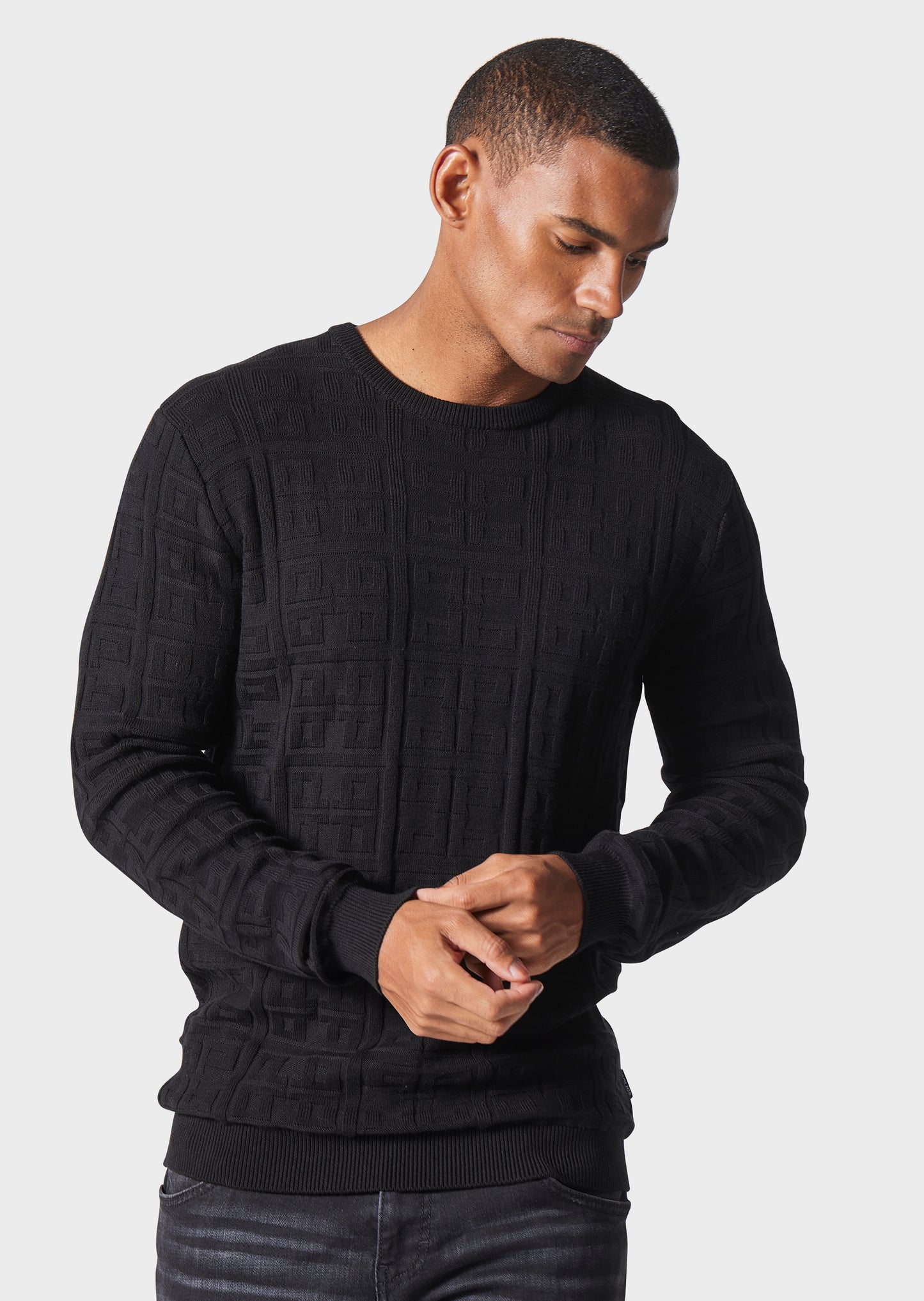 Divisa Black Knitted Sweatshirt