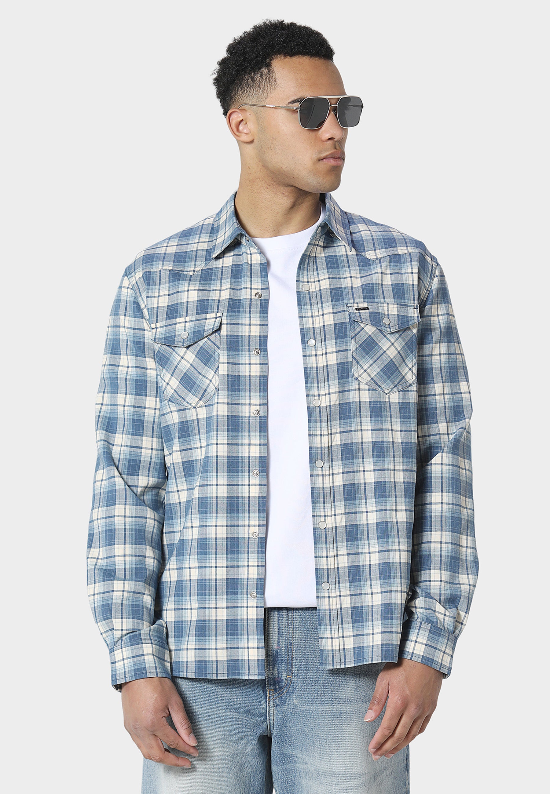 Ellake Blue Check Shirt