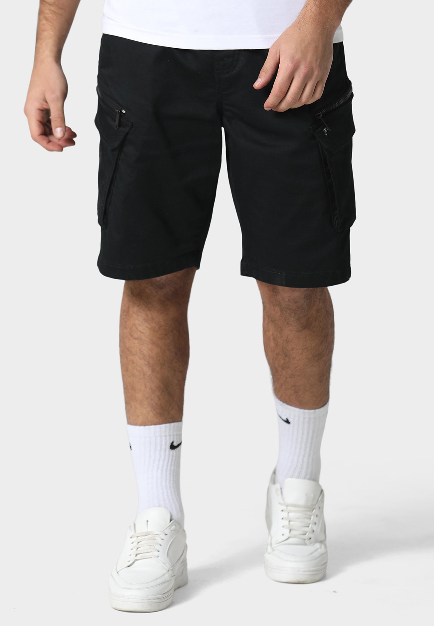 Eythorn Black Cargo Shorts