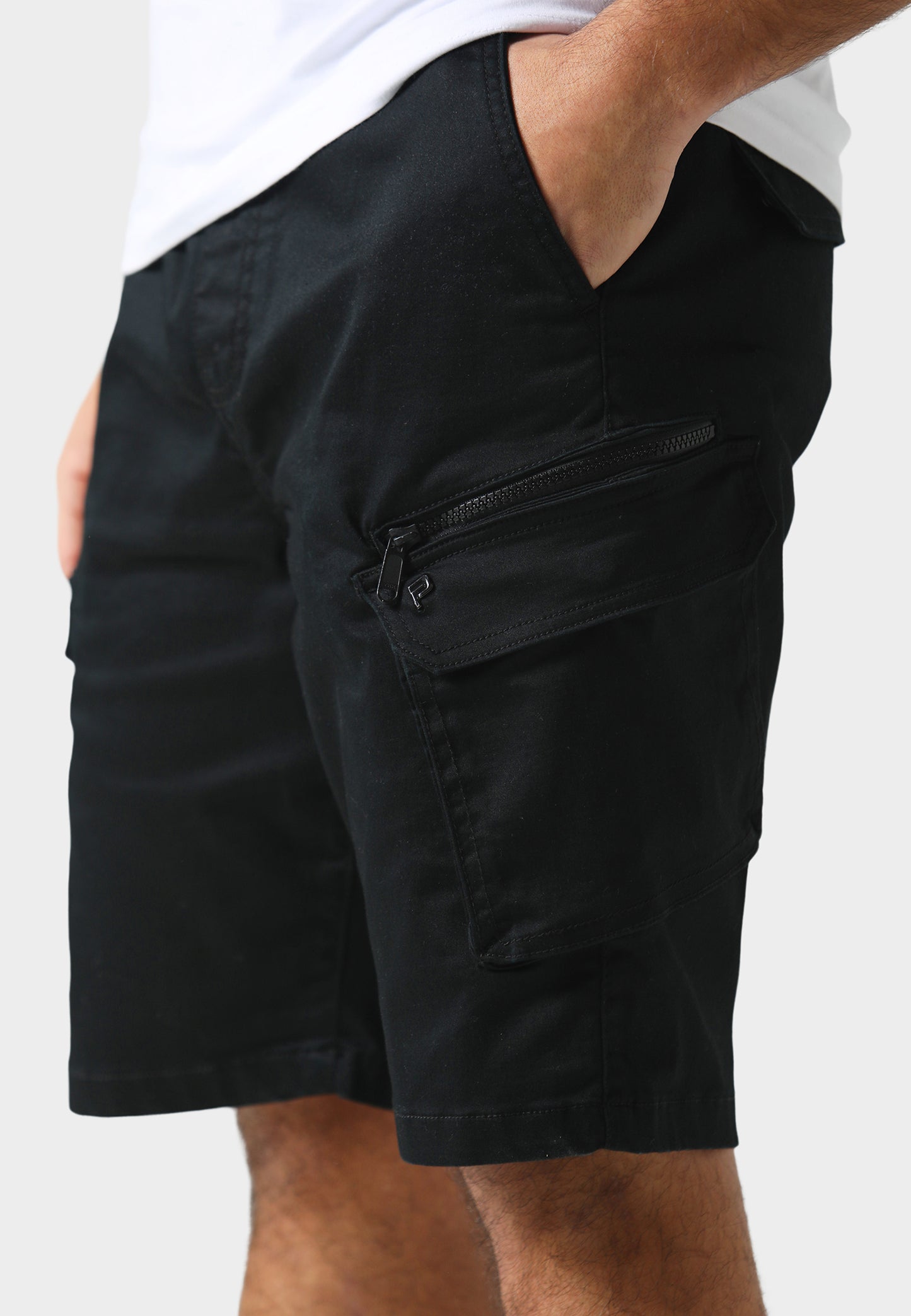 Eythorn Black Cargo Shorts