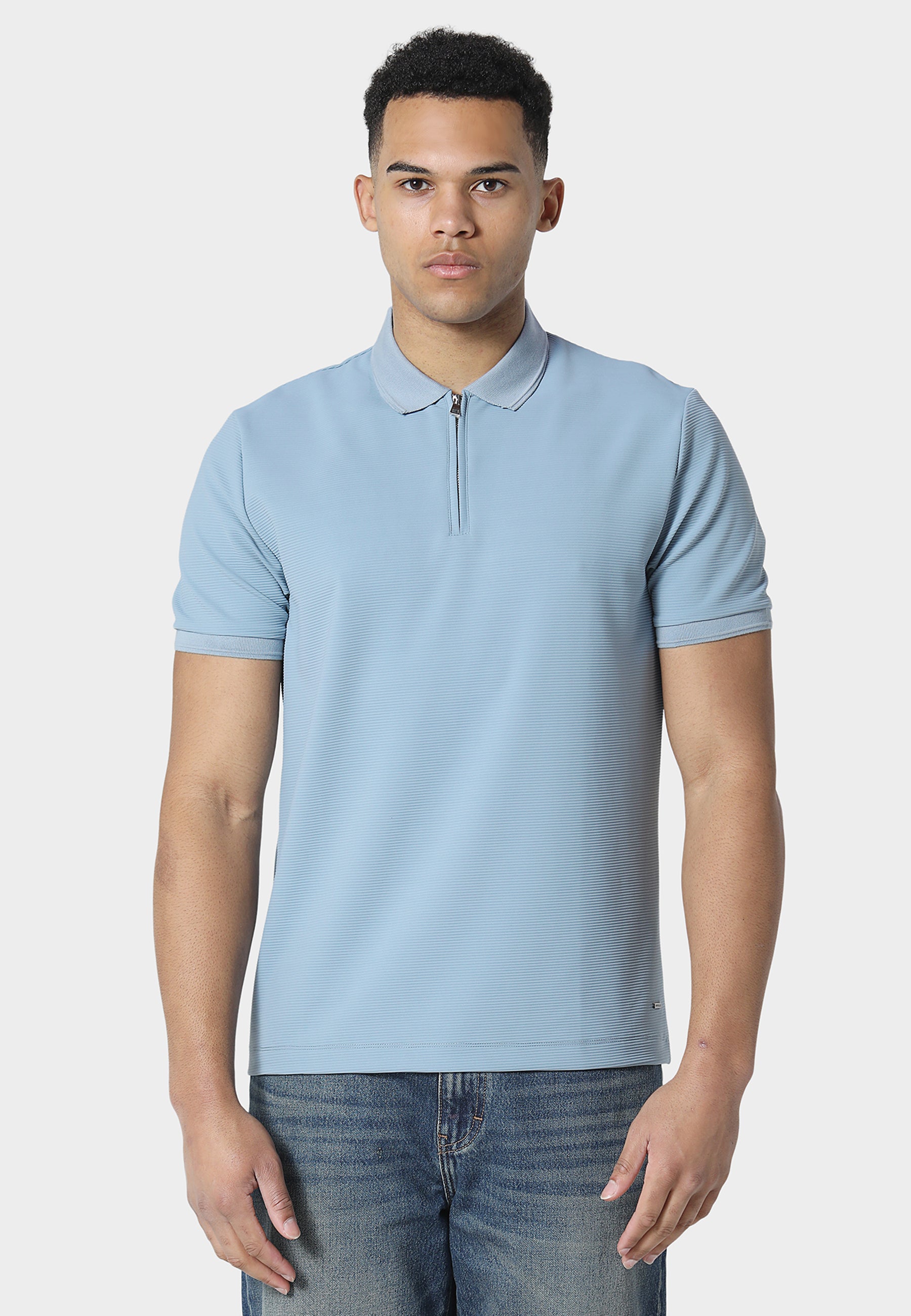 Glace Soft Chambray Polo Shirt