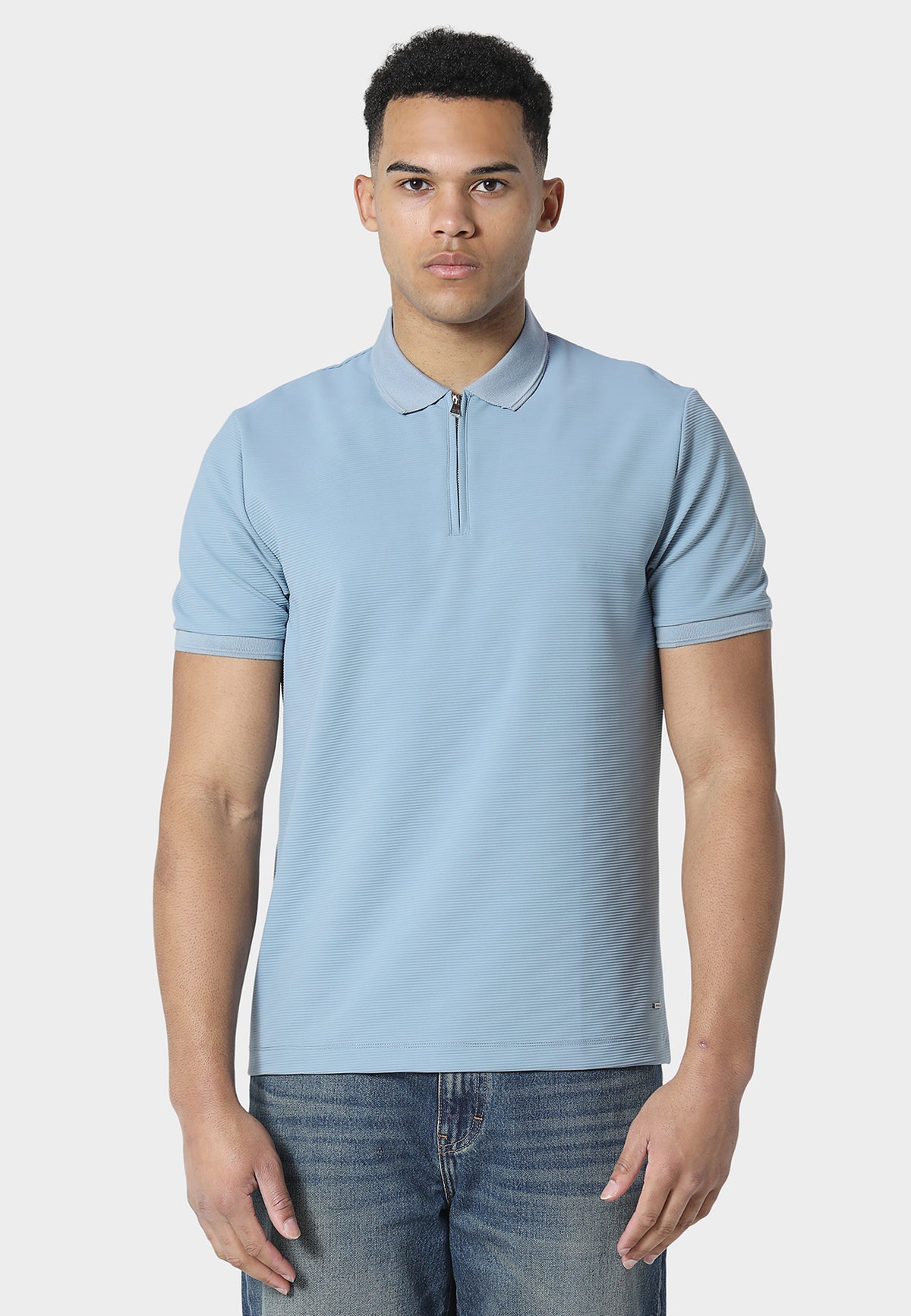 Glace Soft Chambray Polo Shirt