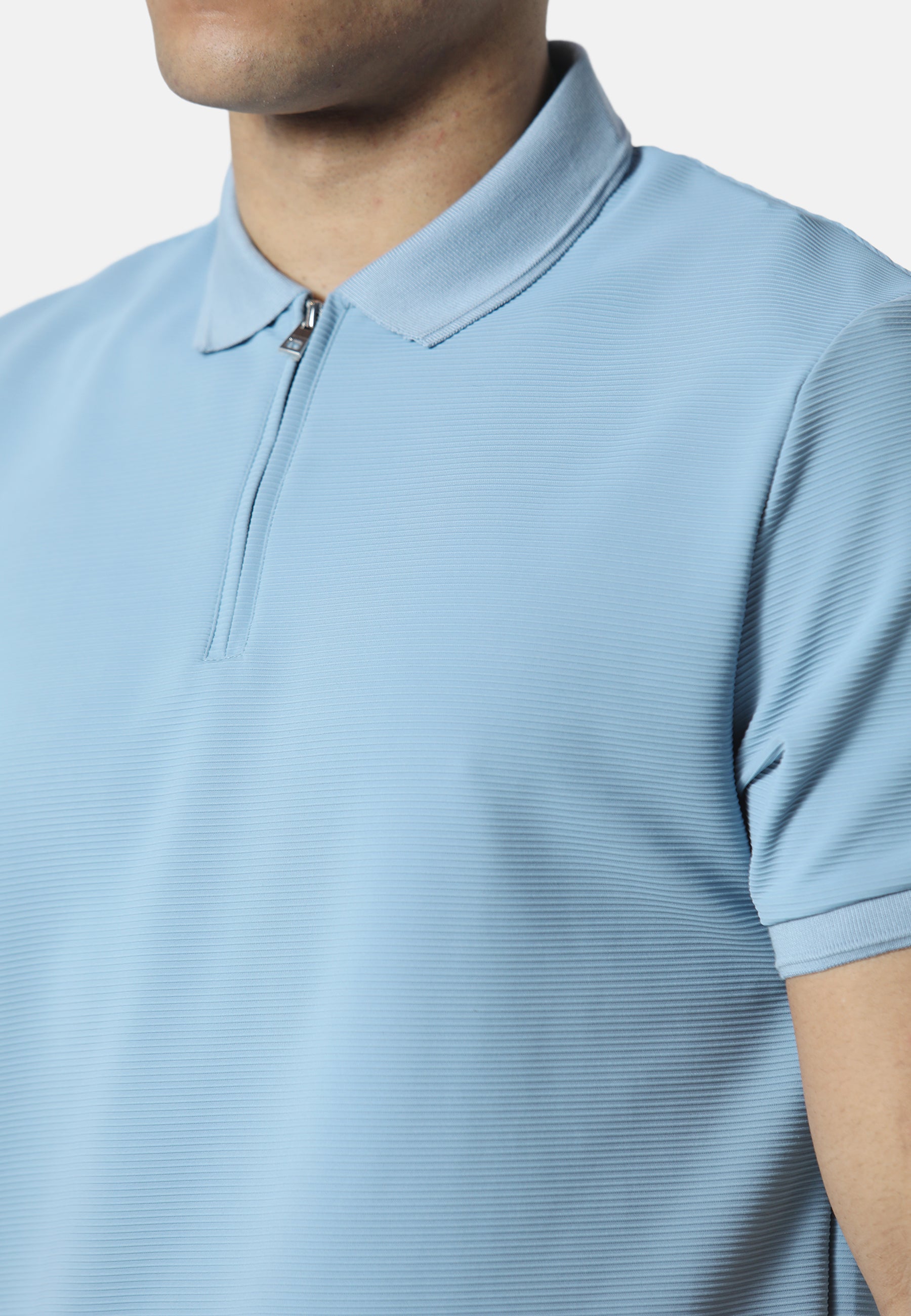 Glace Soft Chambray Polo Shirt