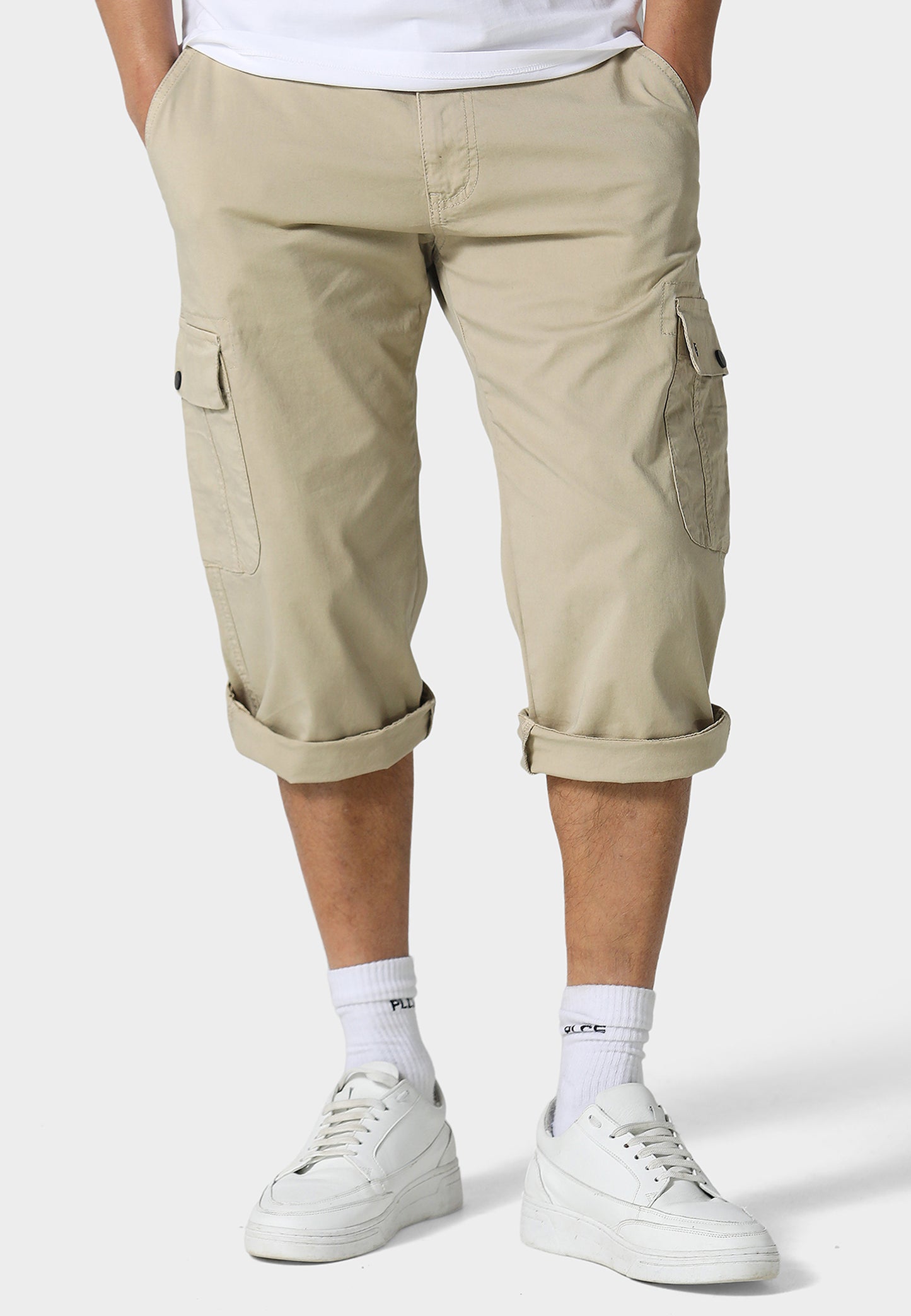 Hykeham Beige Cargo Shorts