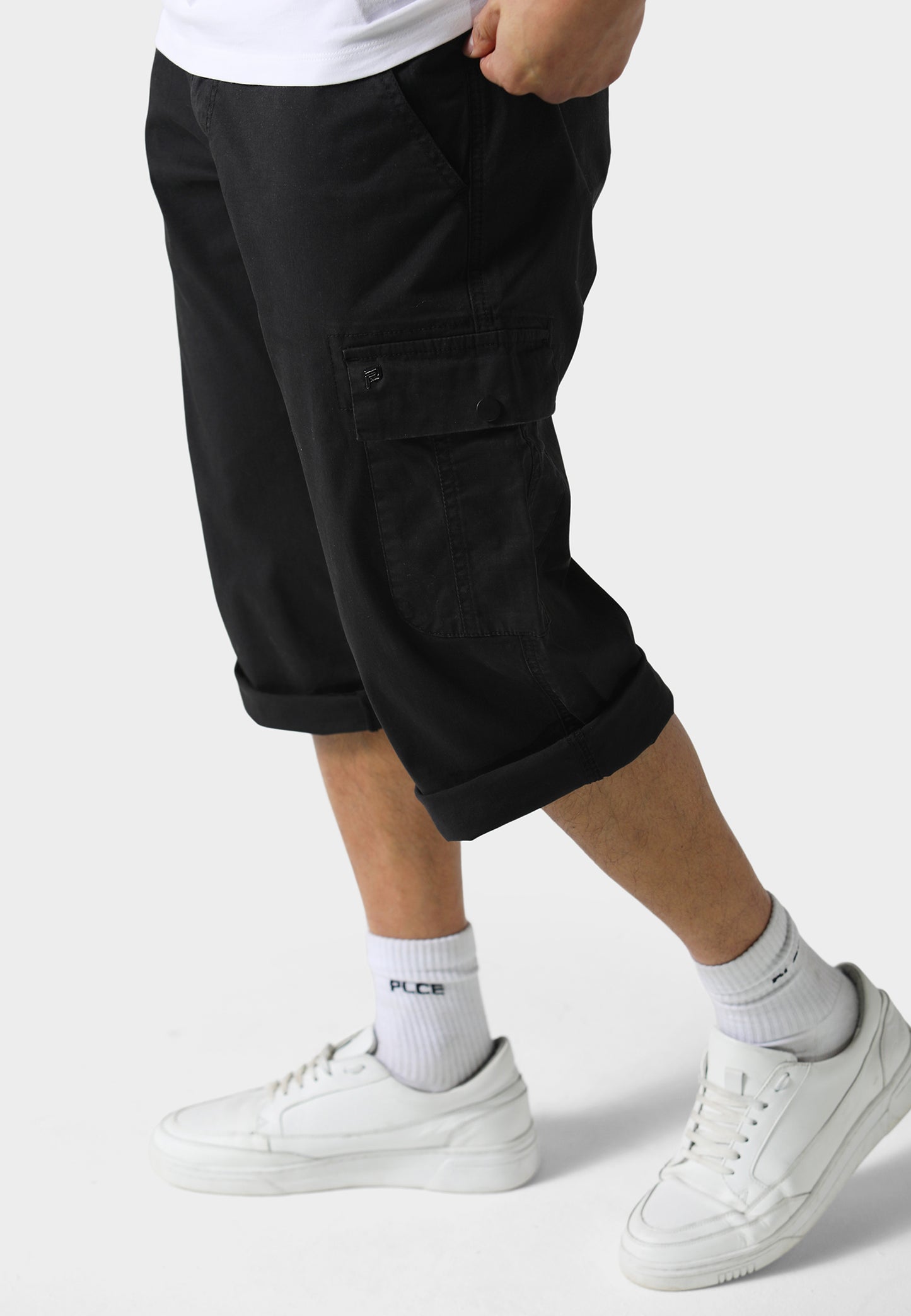 Hykeham Black Cargo Shorts