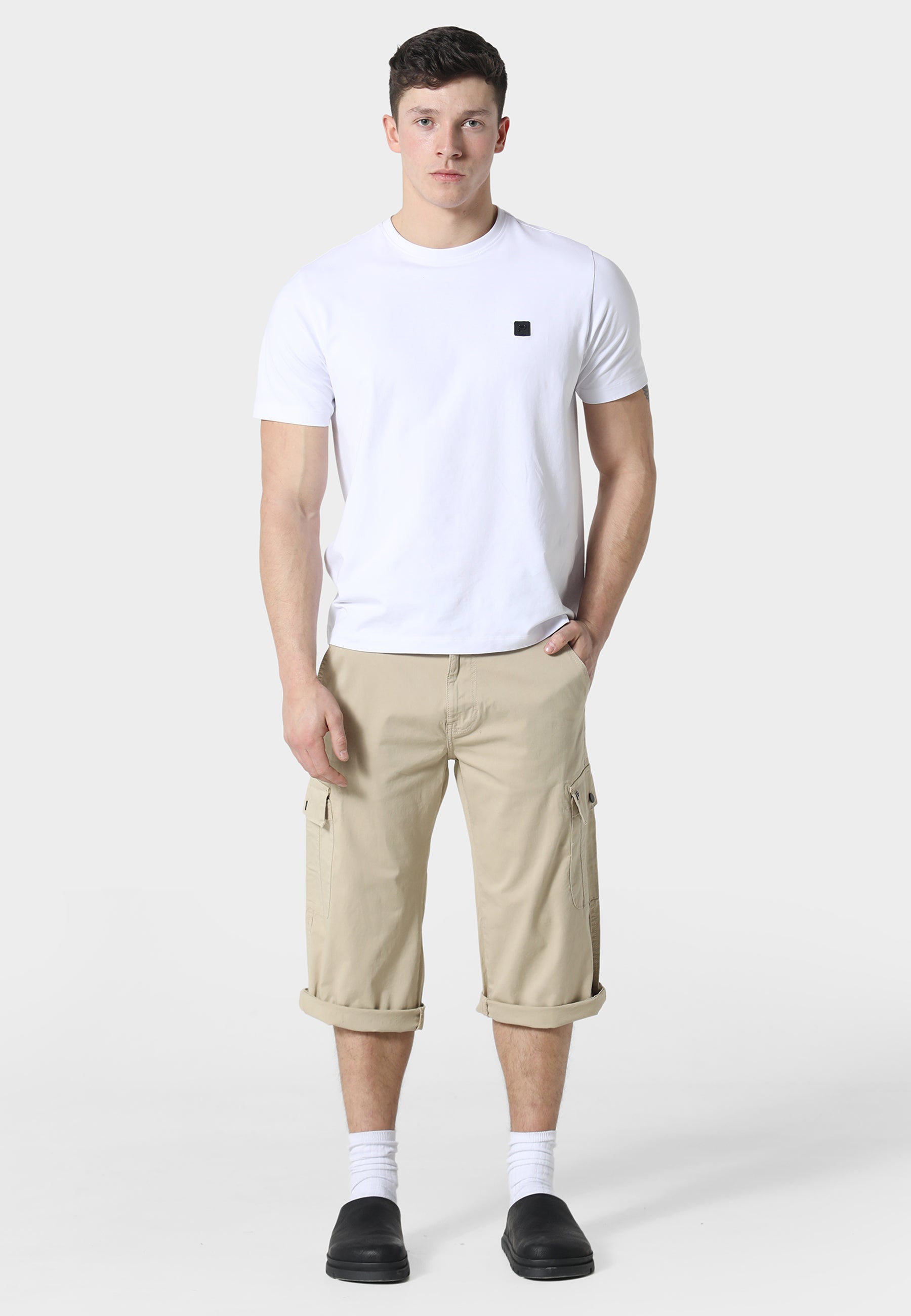 Hykeham Beige Cargo Shorts