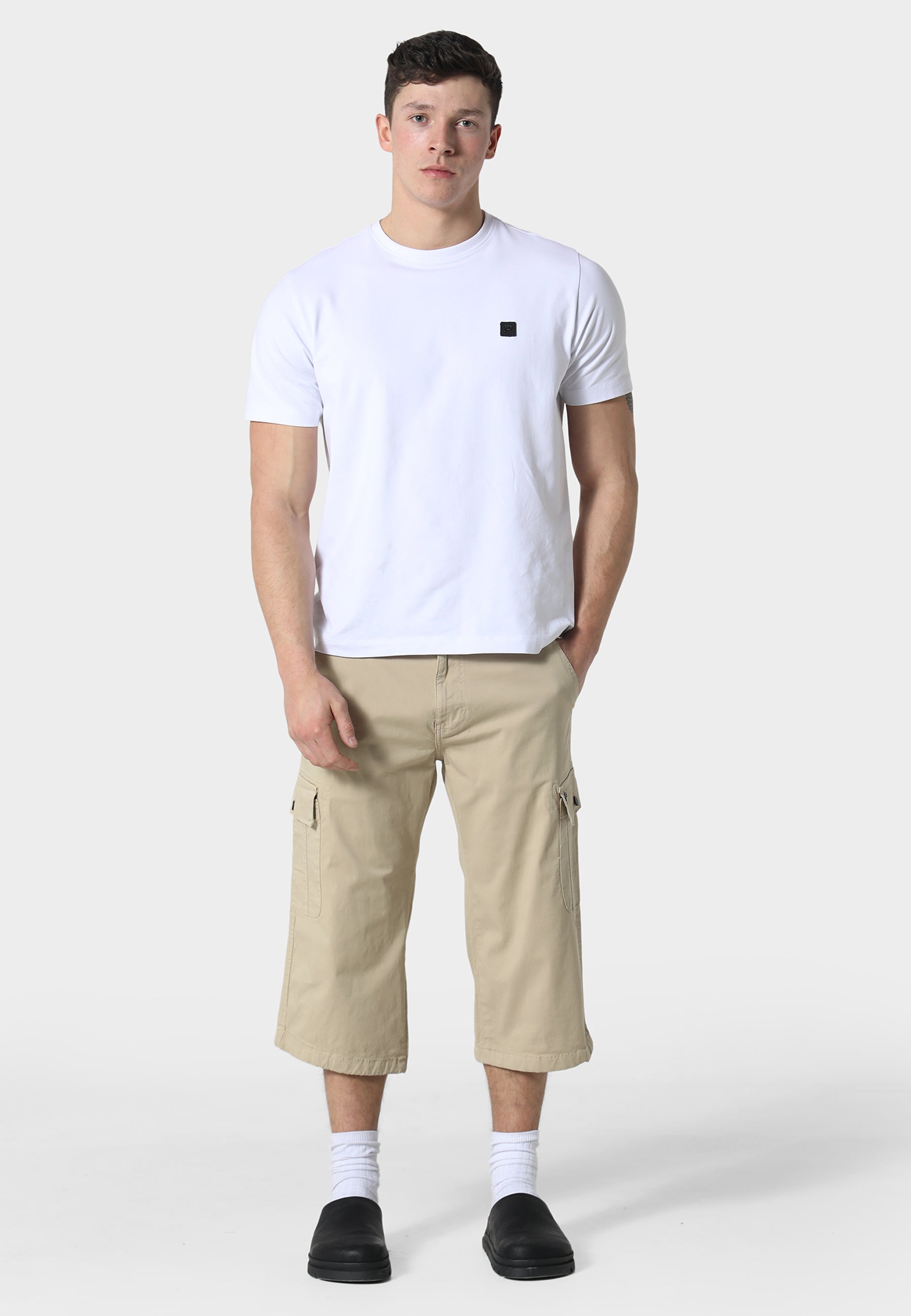 Hykeham Beige Cargo Shorts