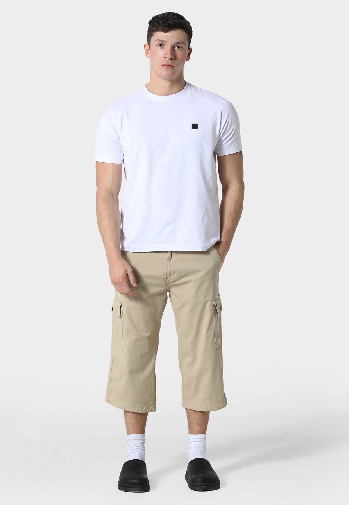 Hykeham Beige Cargo Shorts