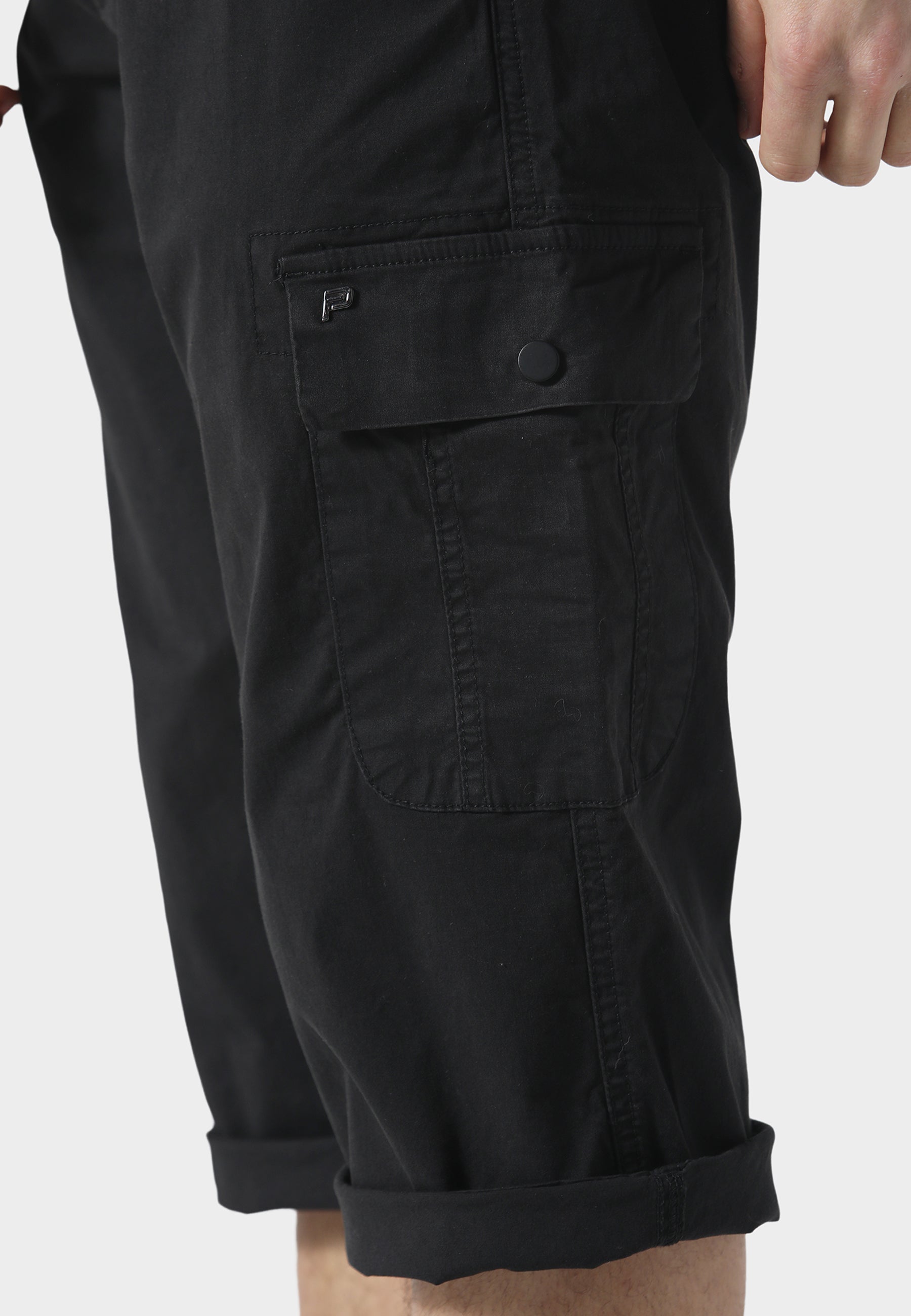 Hykeham Black Cargo Shorts