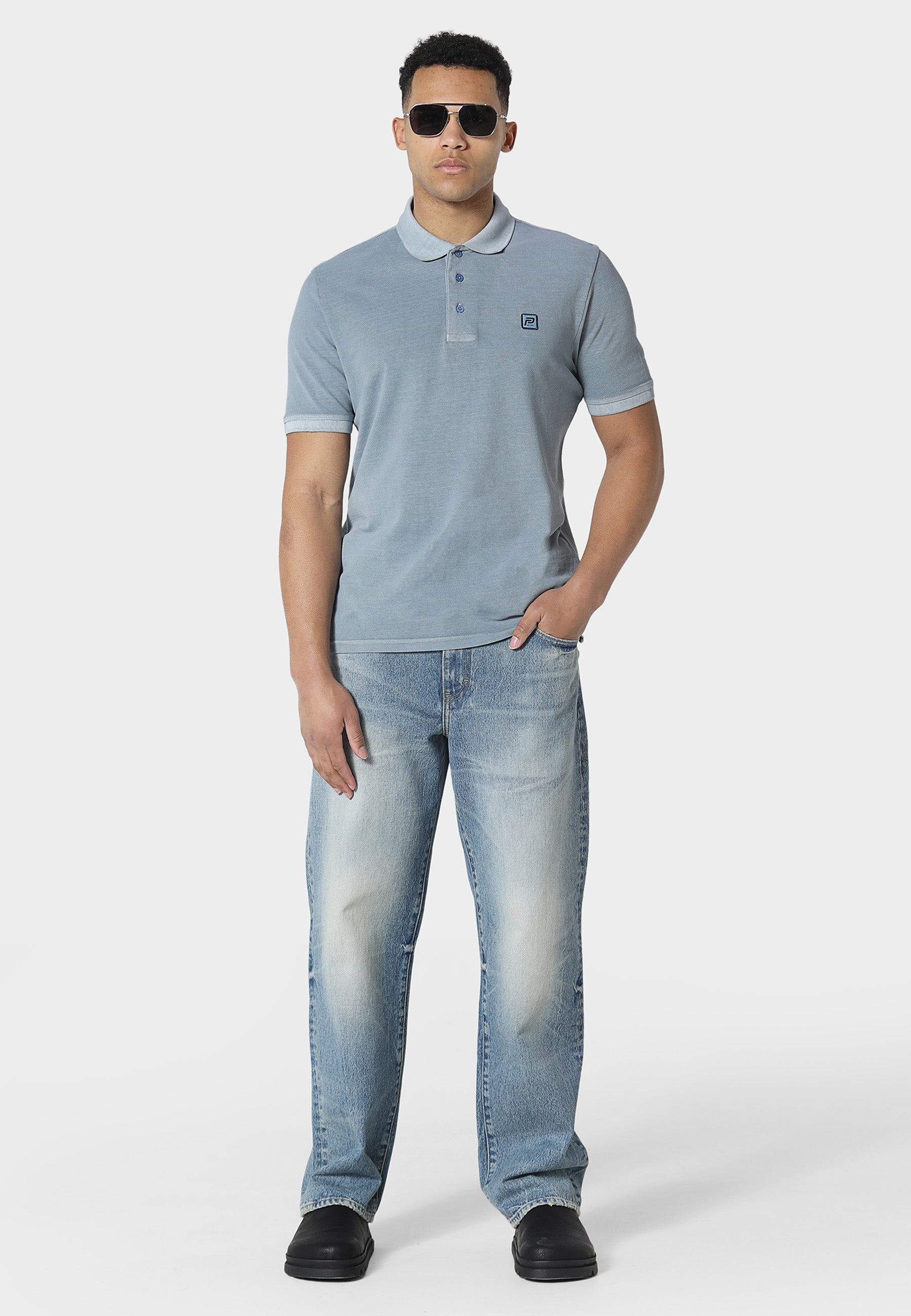 Kenora Soft Chambray Polo Shirt