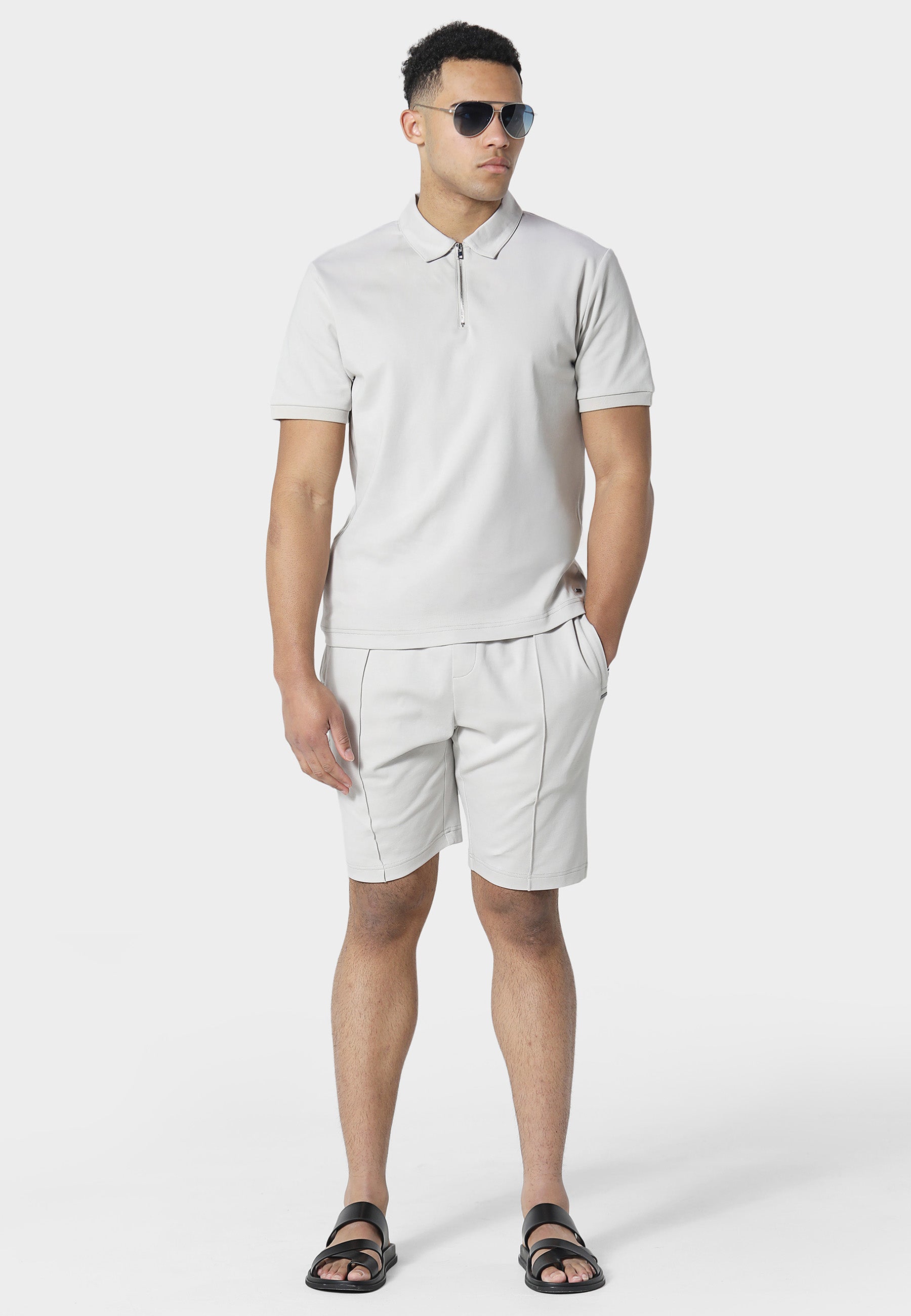 Nelmat Light Grey Jog Shorts