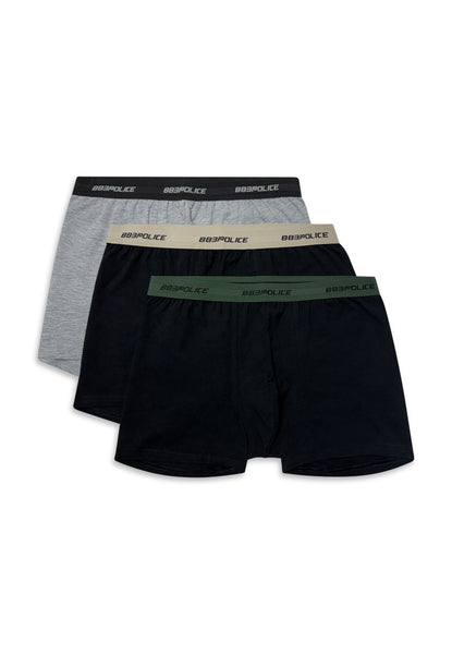 Lesant 3 Pack Boxers Jet Black/Jet Black/Grey – 883 Police
