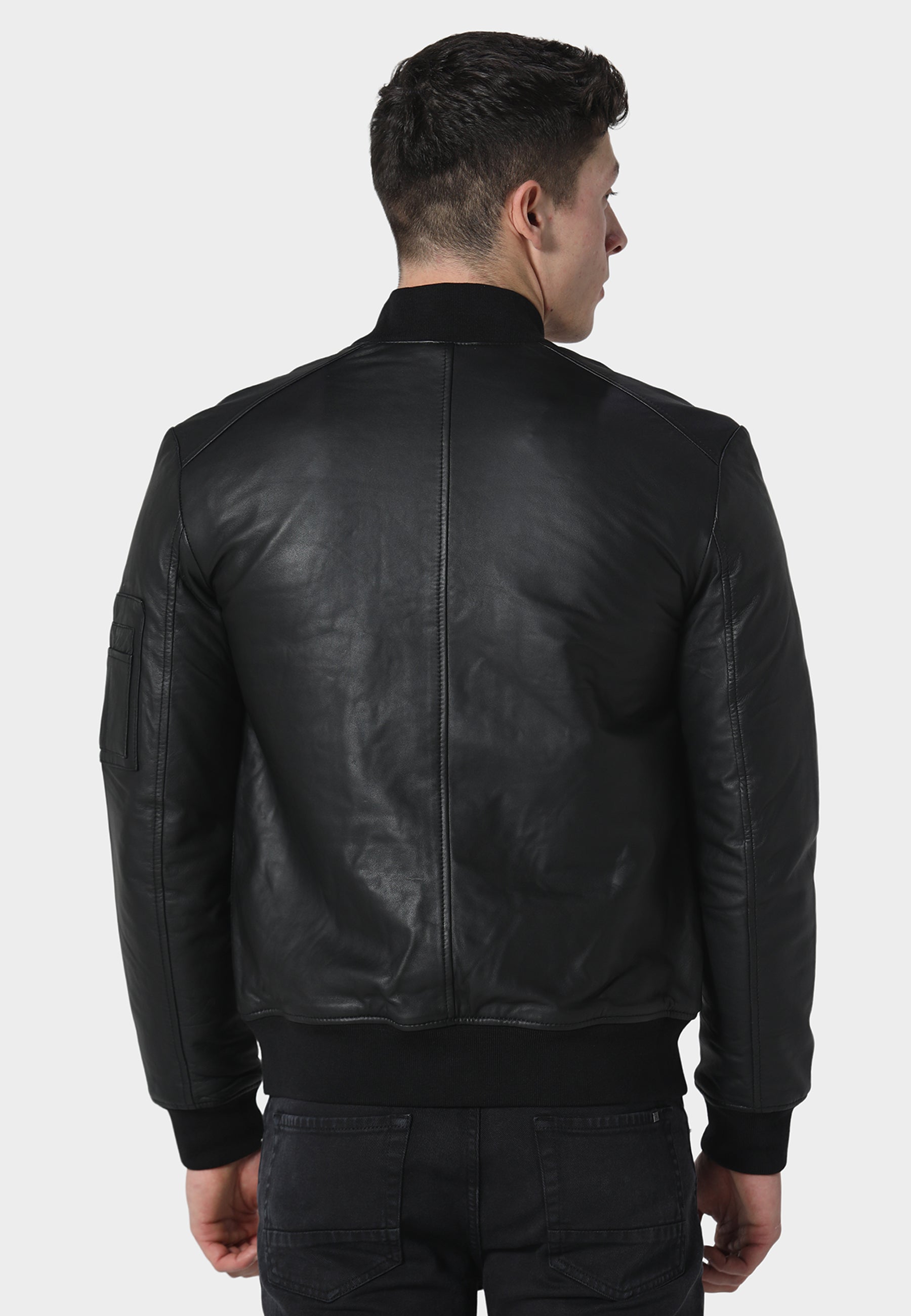 Lopen Black Leather Jacket