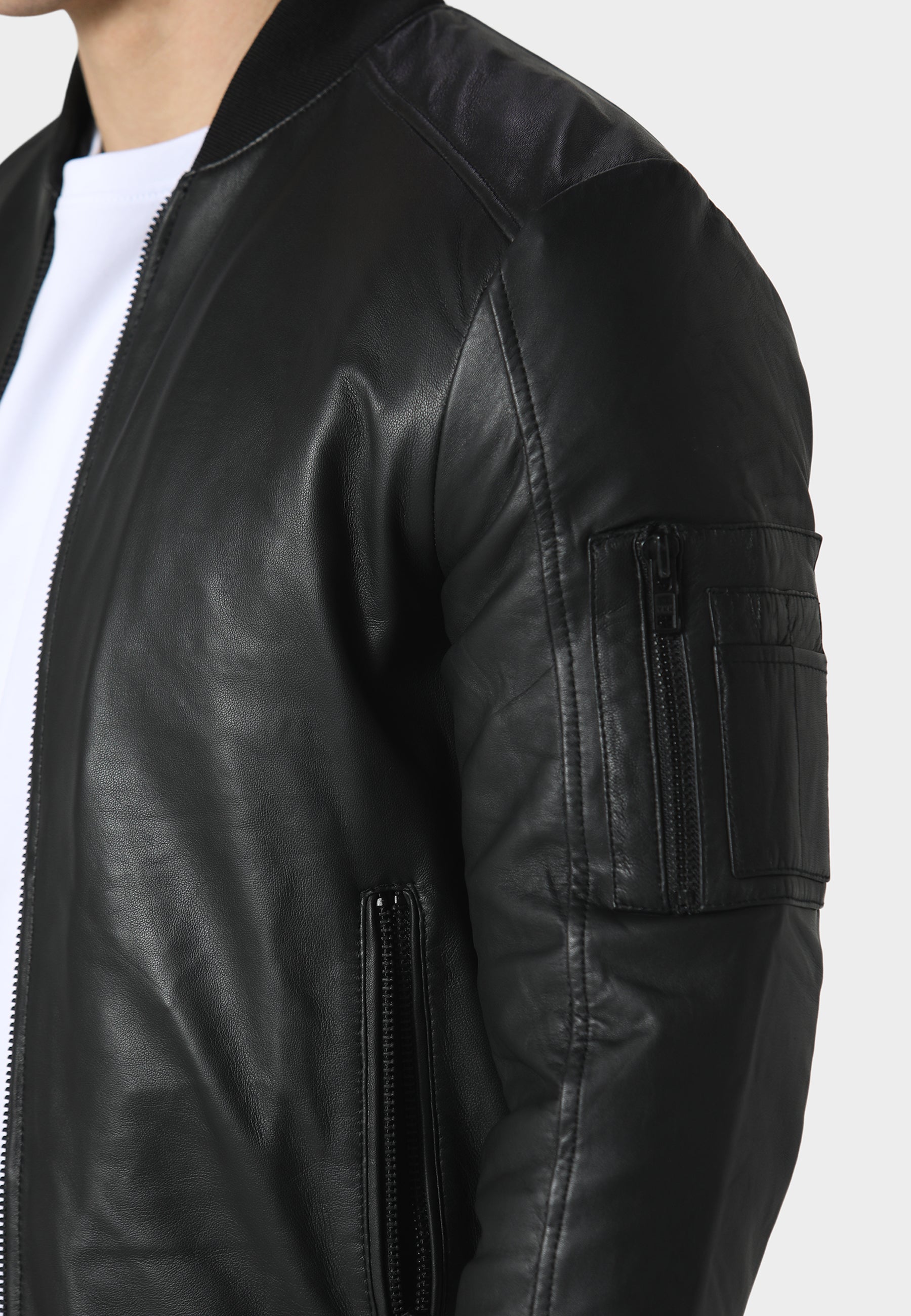 Lopen Black Leather Jacket
