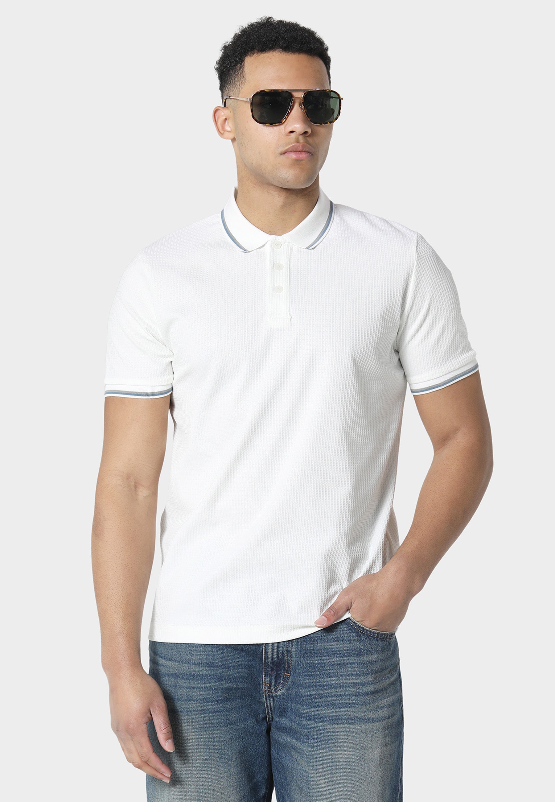 Malval Bone White Polo Shirt