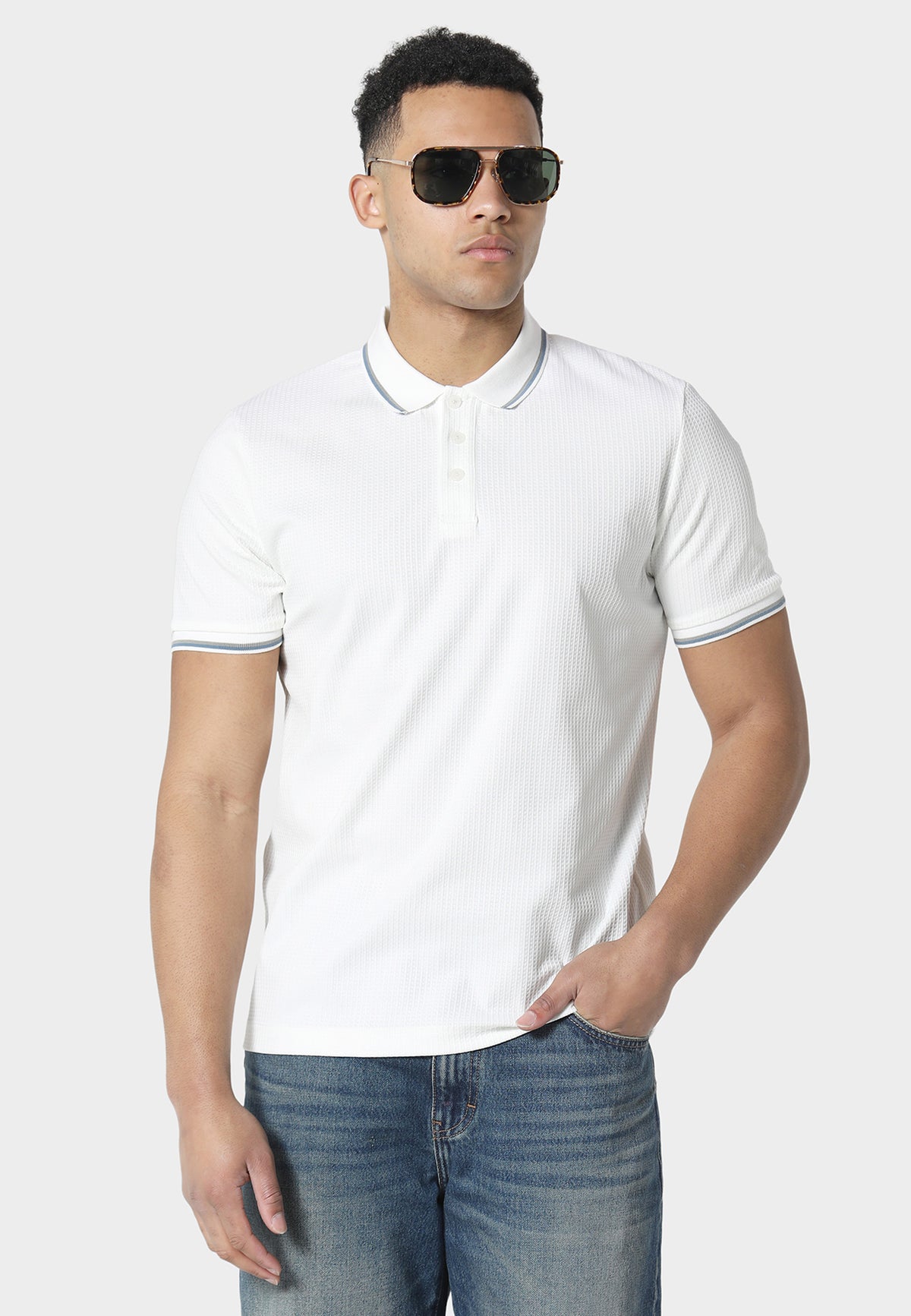 Malval Bone White Polo Shirt