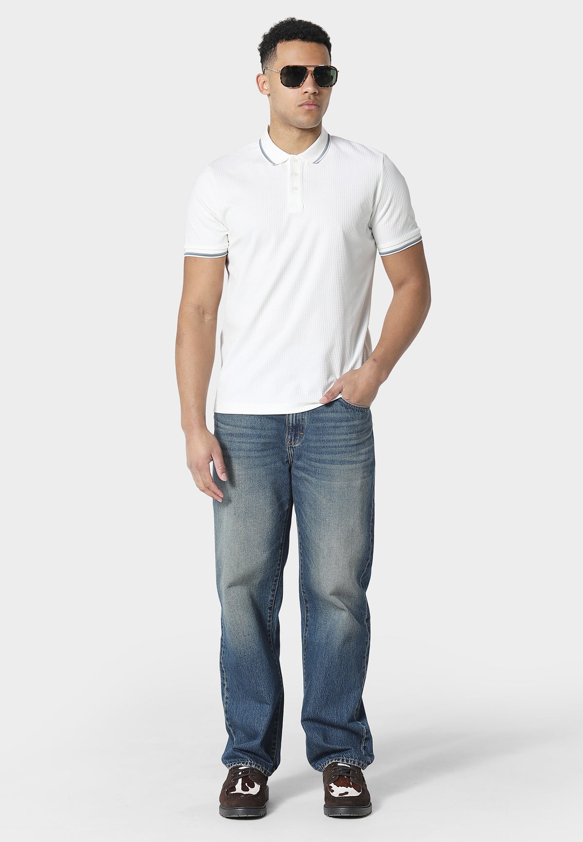 Malval Bone White Polo Shirt