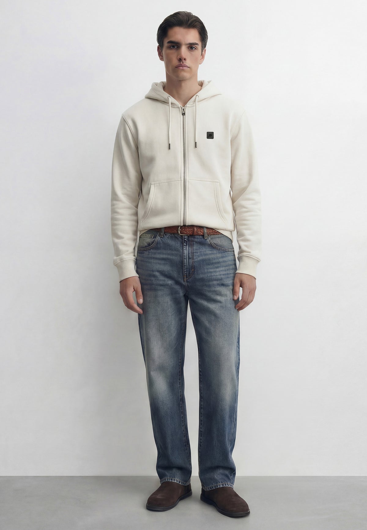 Meral Chalk Zip Hoodie