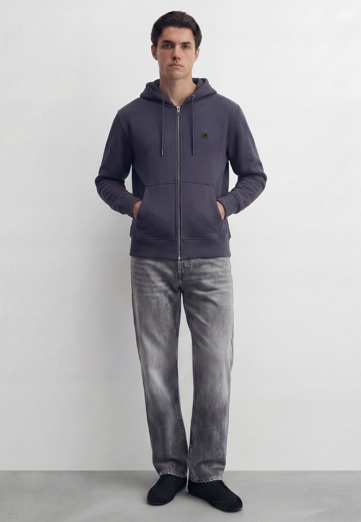 Meral Graphite Zip Hoodie