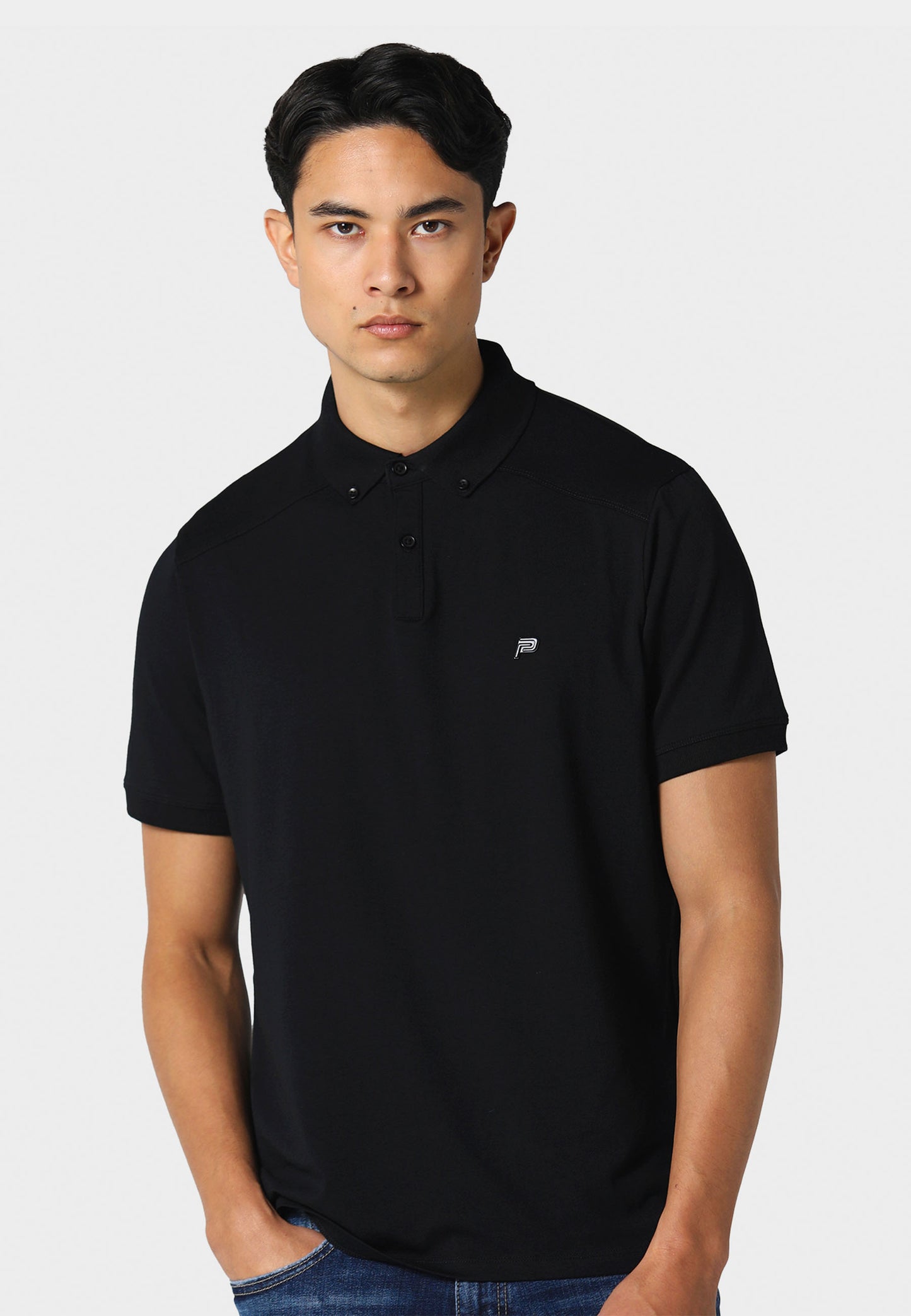 Neptune Black Polo Shirt