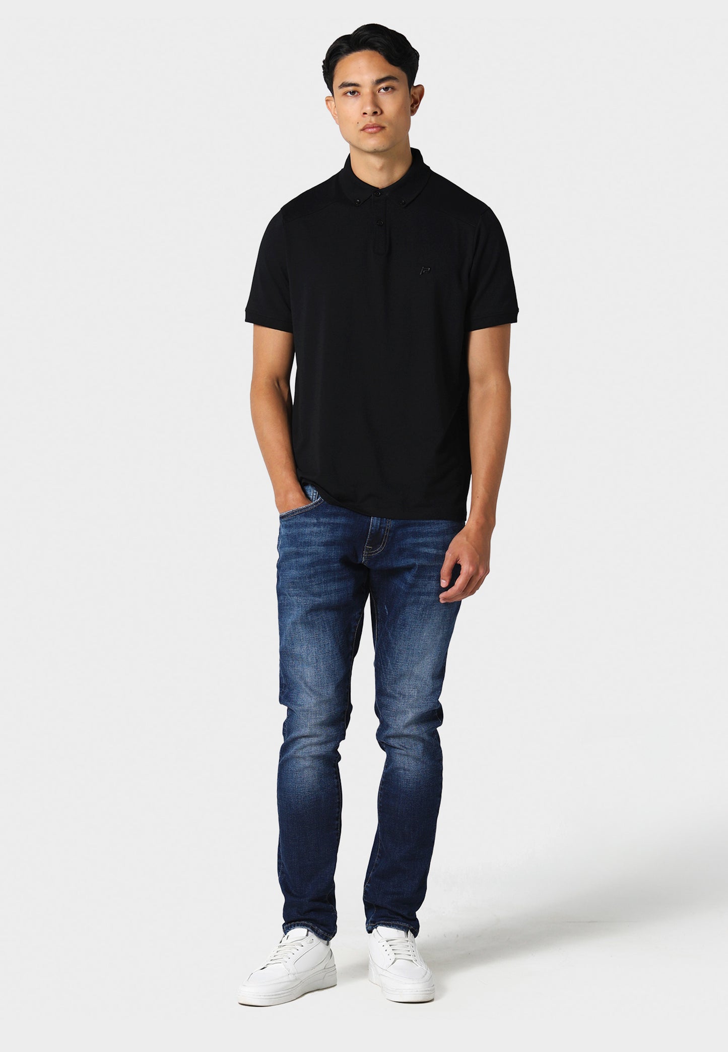 Neptune Black Polo Shirt