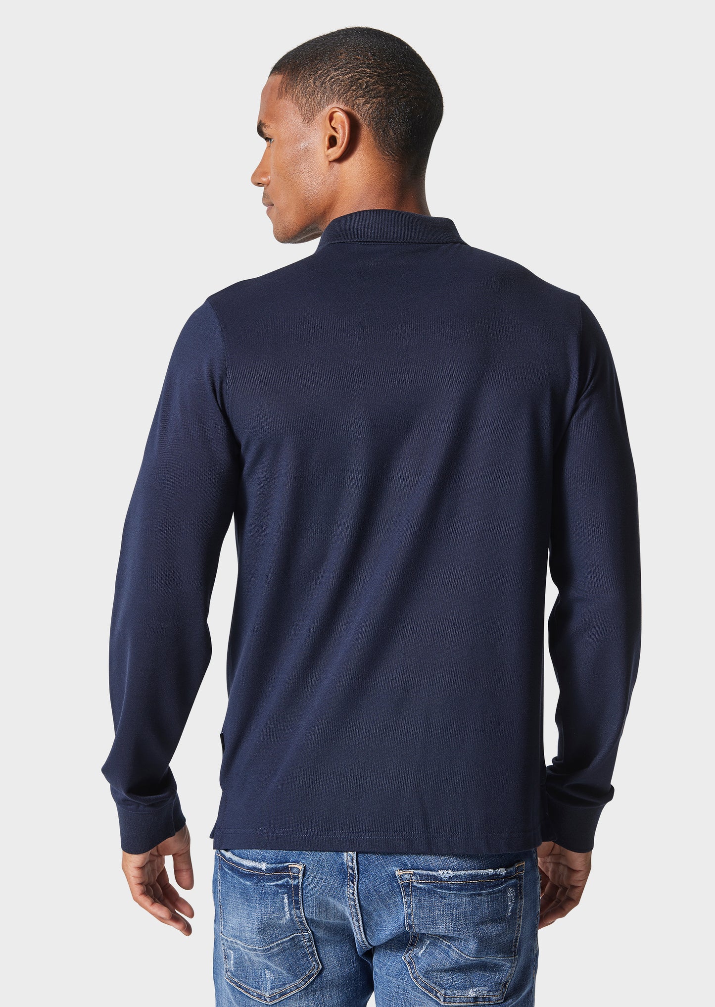 Odio Navy Long Sleeve Polo