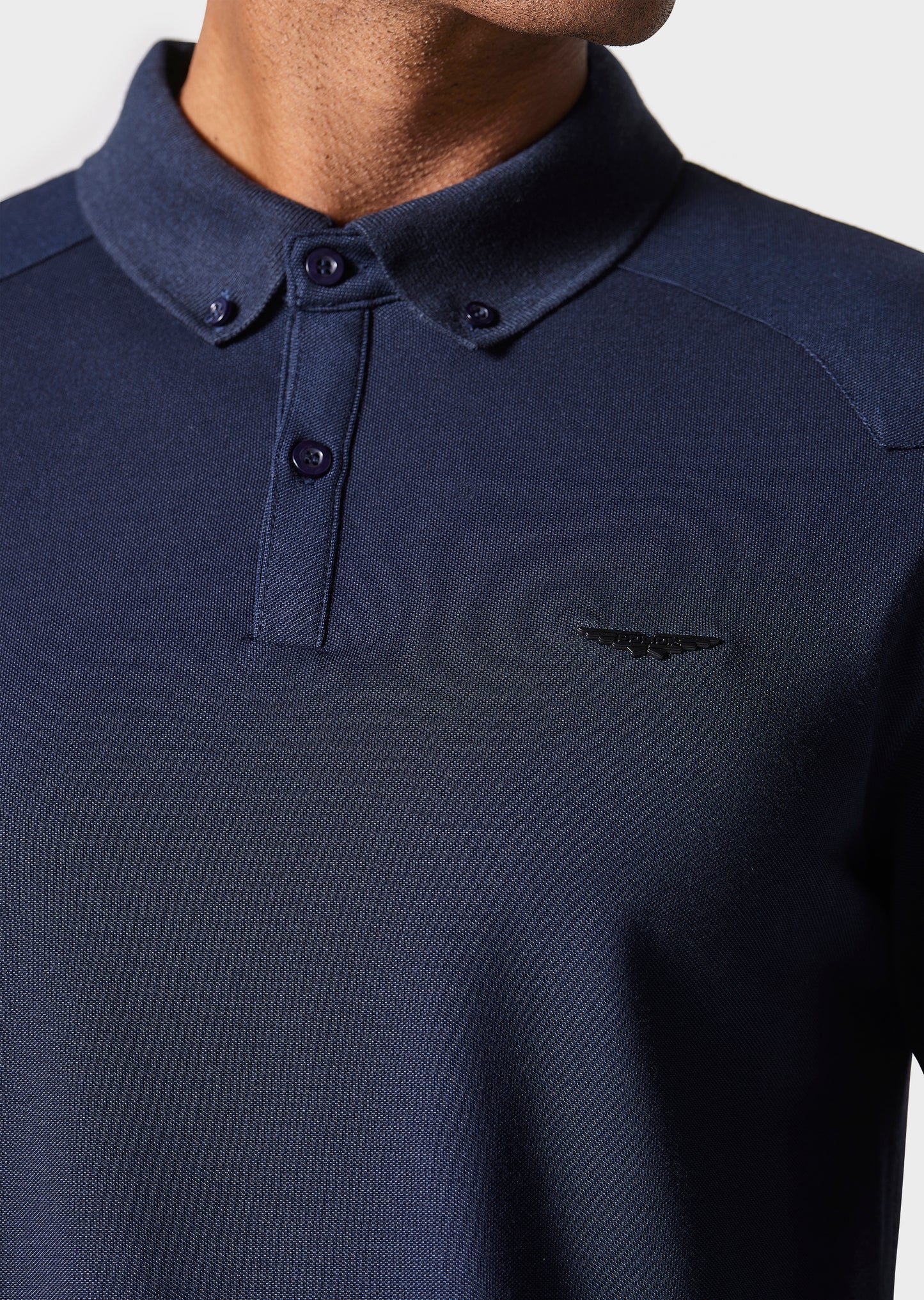 Odio Navy Long Sleeve Polo