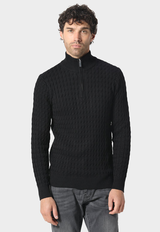 Portie Black Knitwear