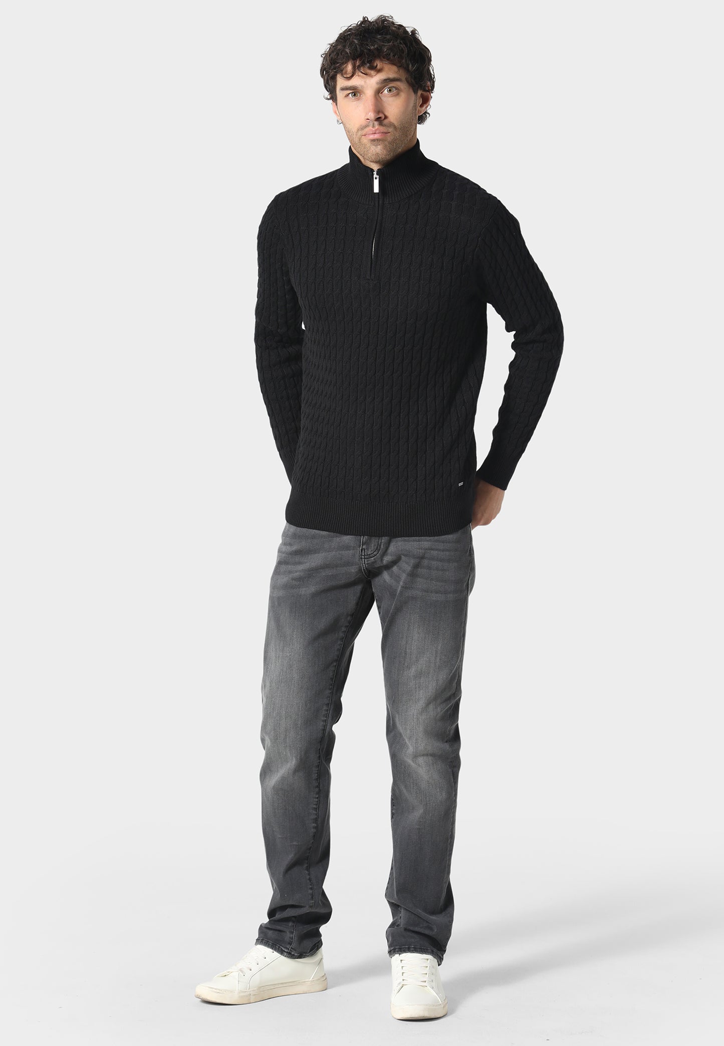 Portie Black Knitwear