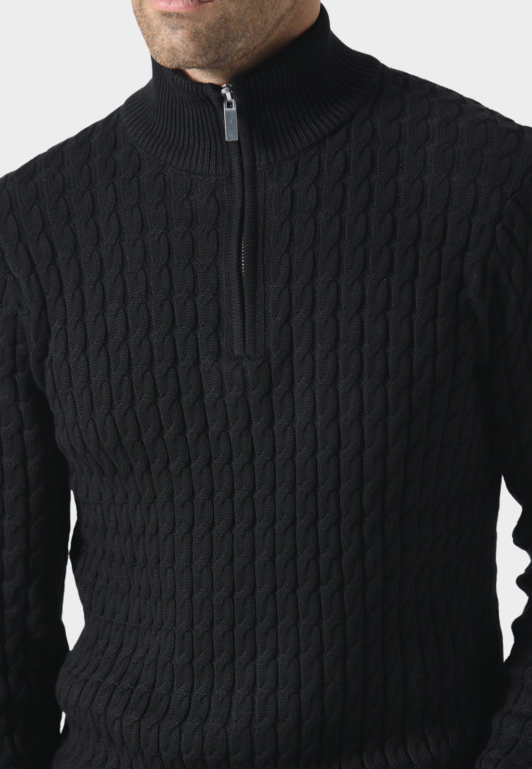 Portie Black Knitwear