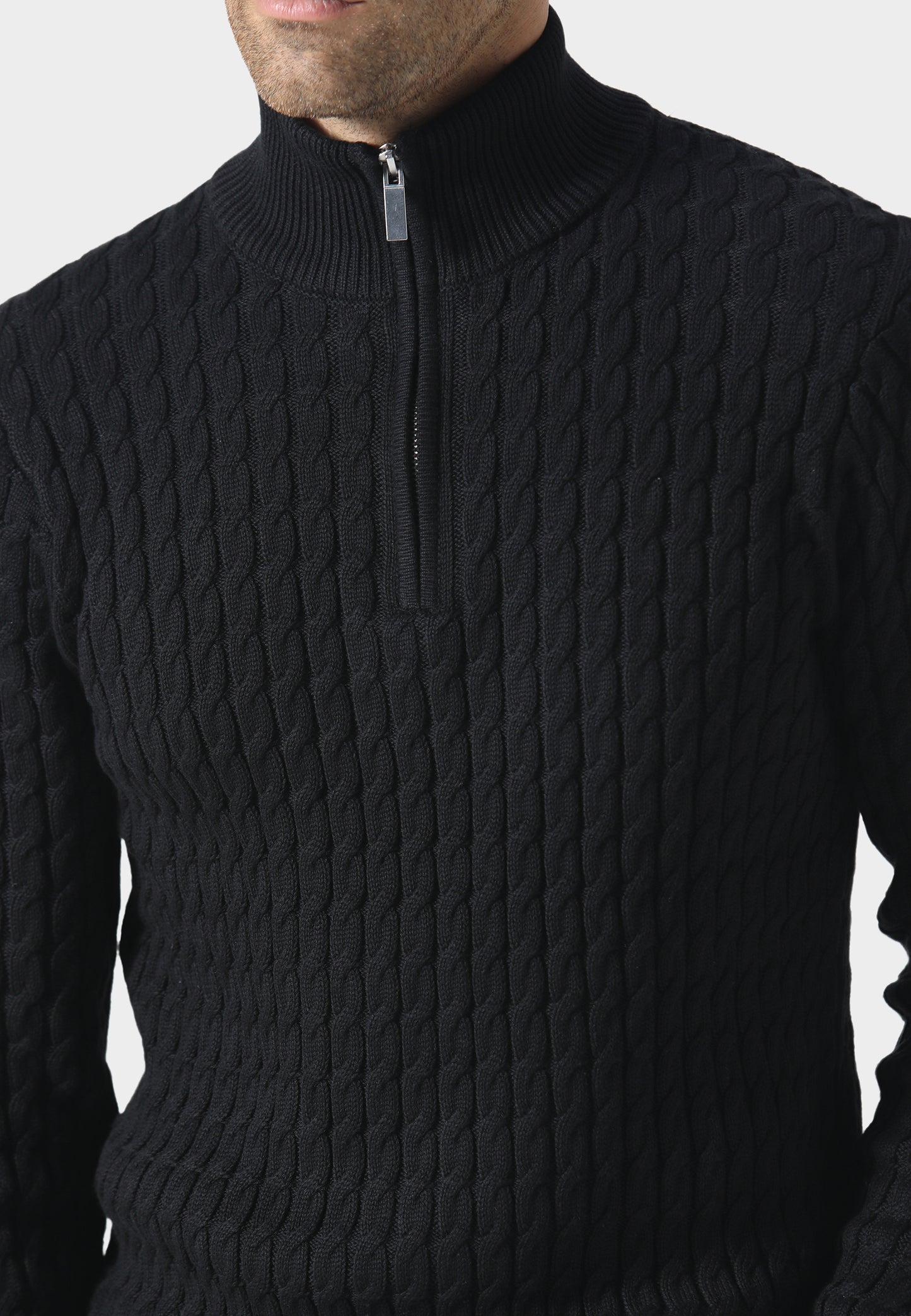 Portie Black Knitwear