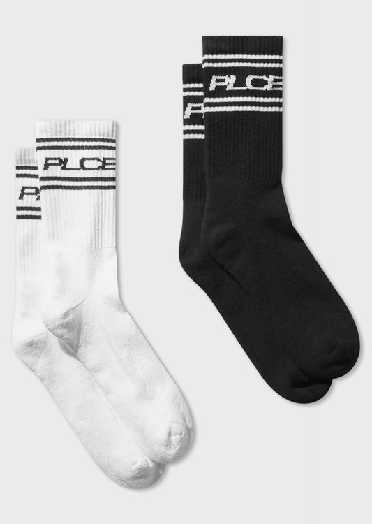 Stradale Black and White 2-Pack Socks