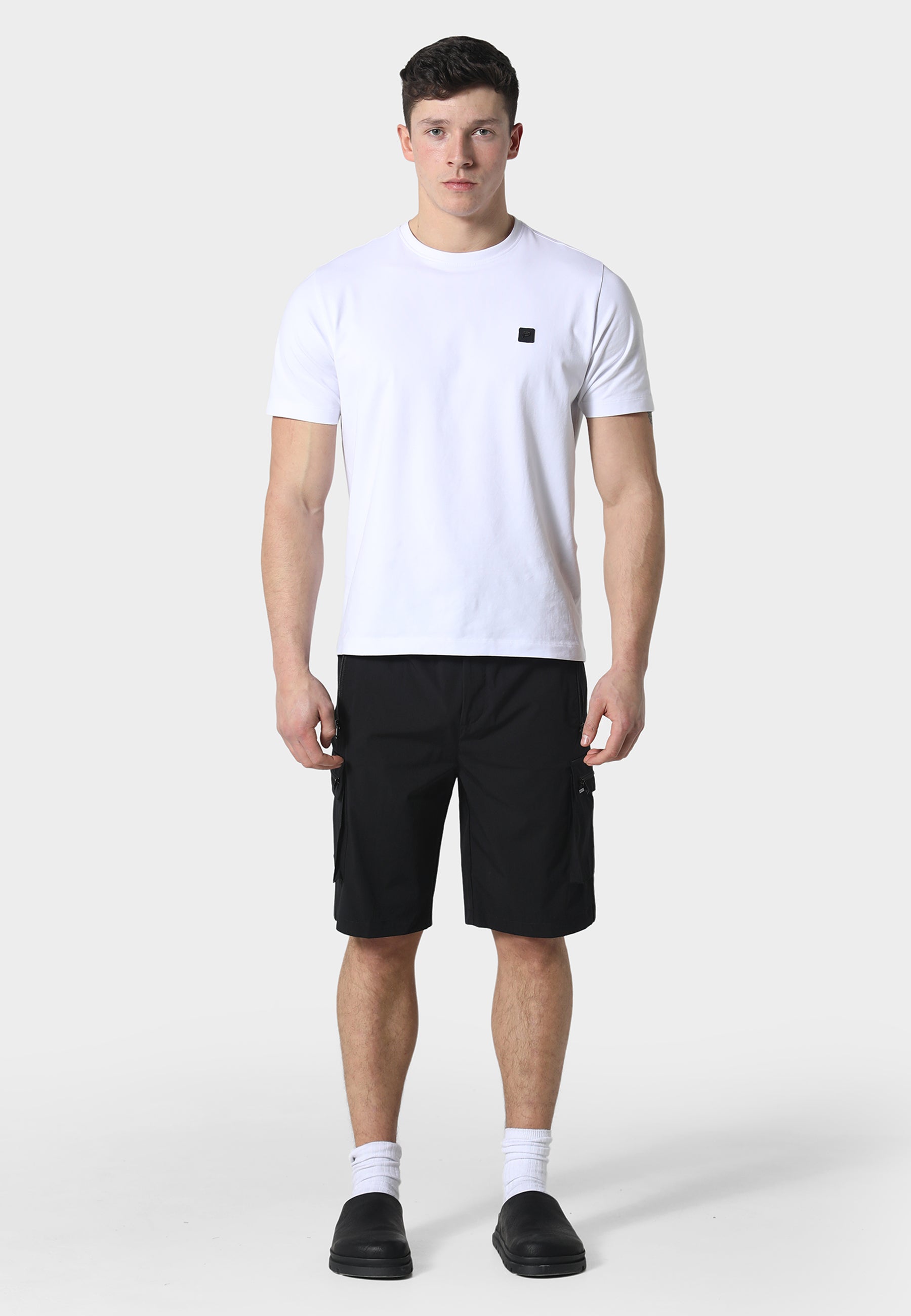 Tain Black Cargo Shorts