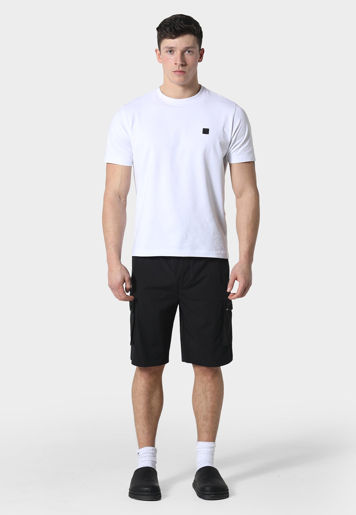Tain Black Cargo Shorts