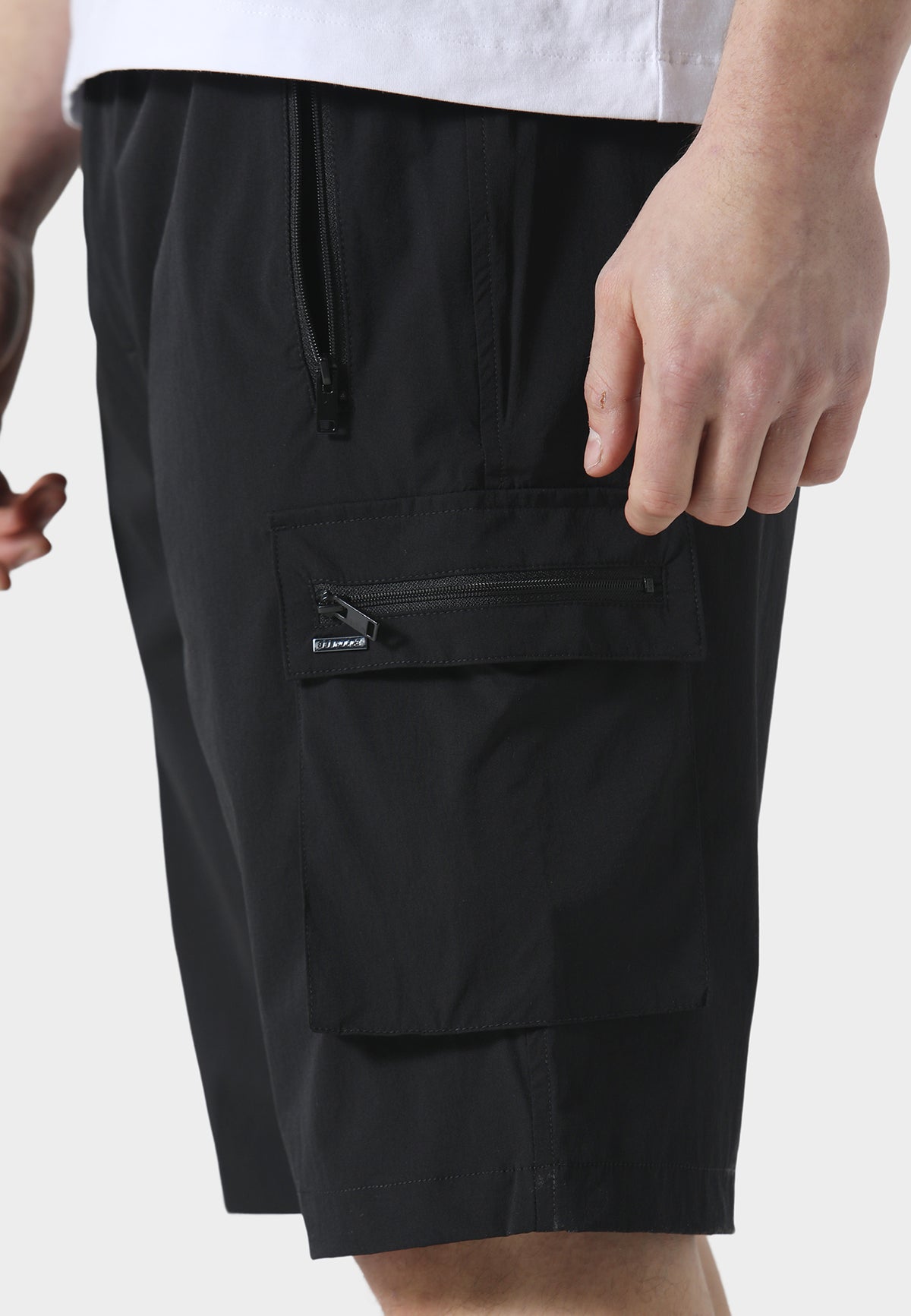 Tain Black Cargo Shorts