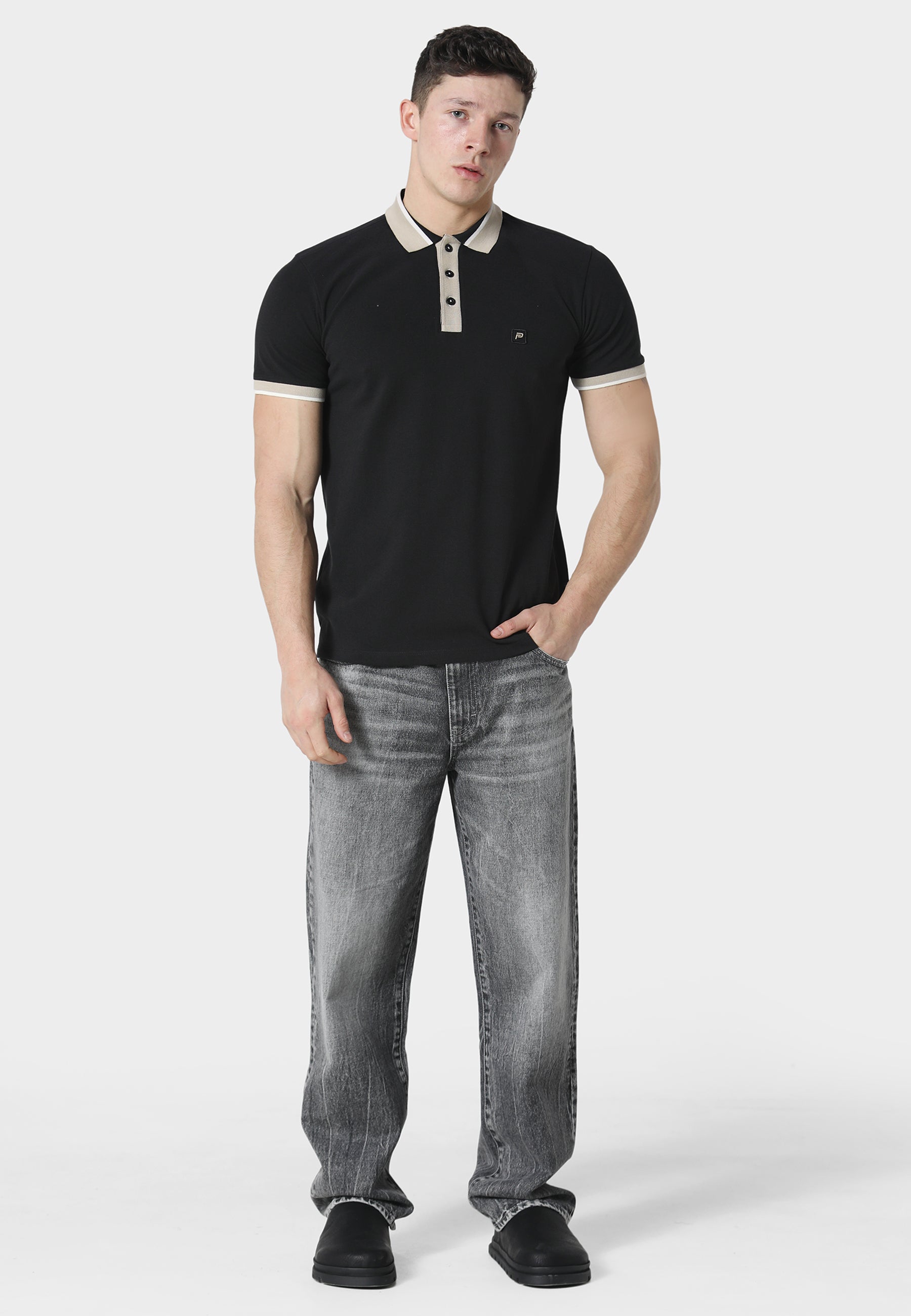 Vamox Black Polo Shirt