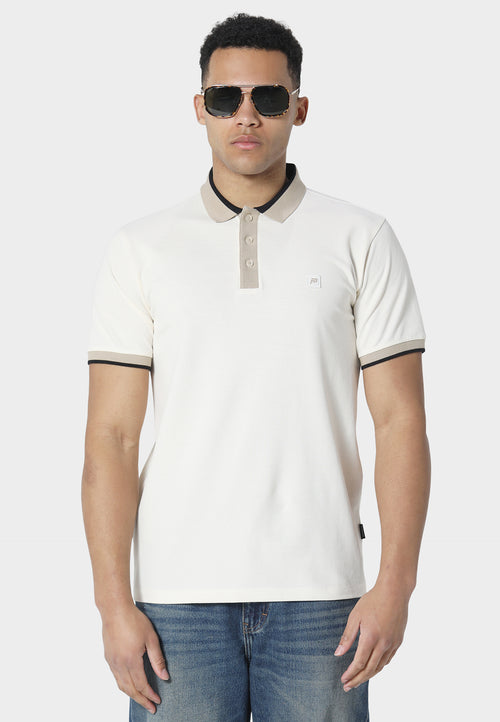 Vamox Bone White Polo Shirt