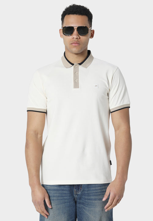 Vamox Bone White Polo Shirt