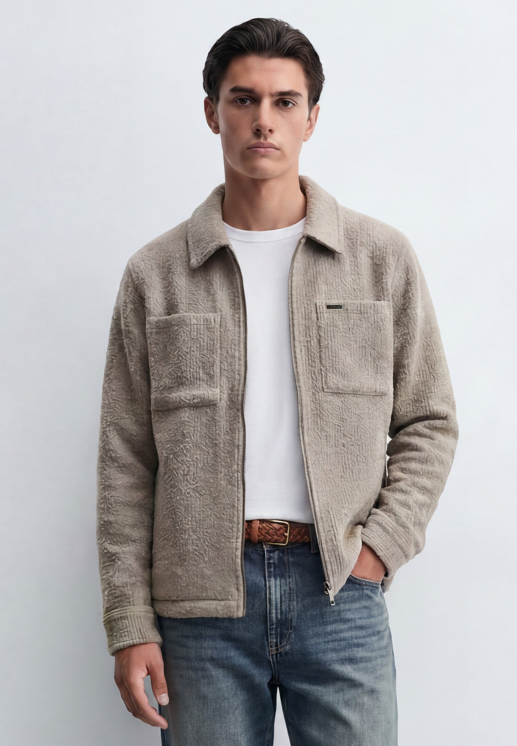 Vintra Nude Overshirt