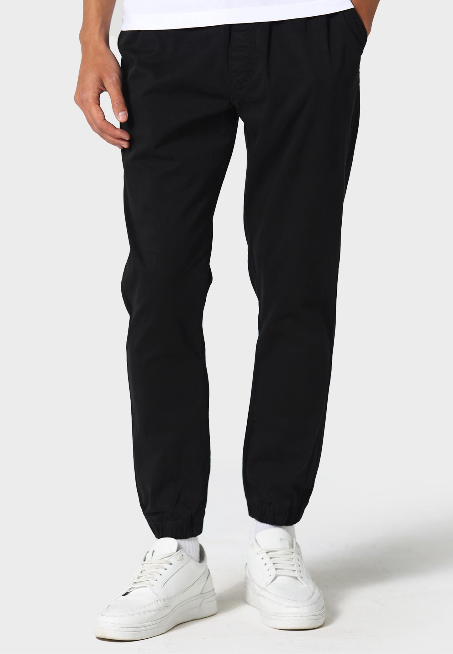 Weybridge Black Cuffed Chinos