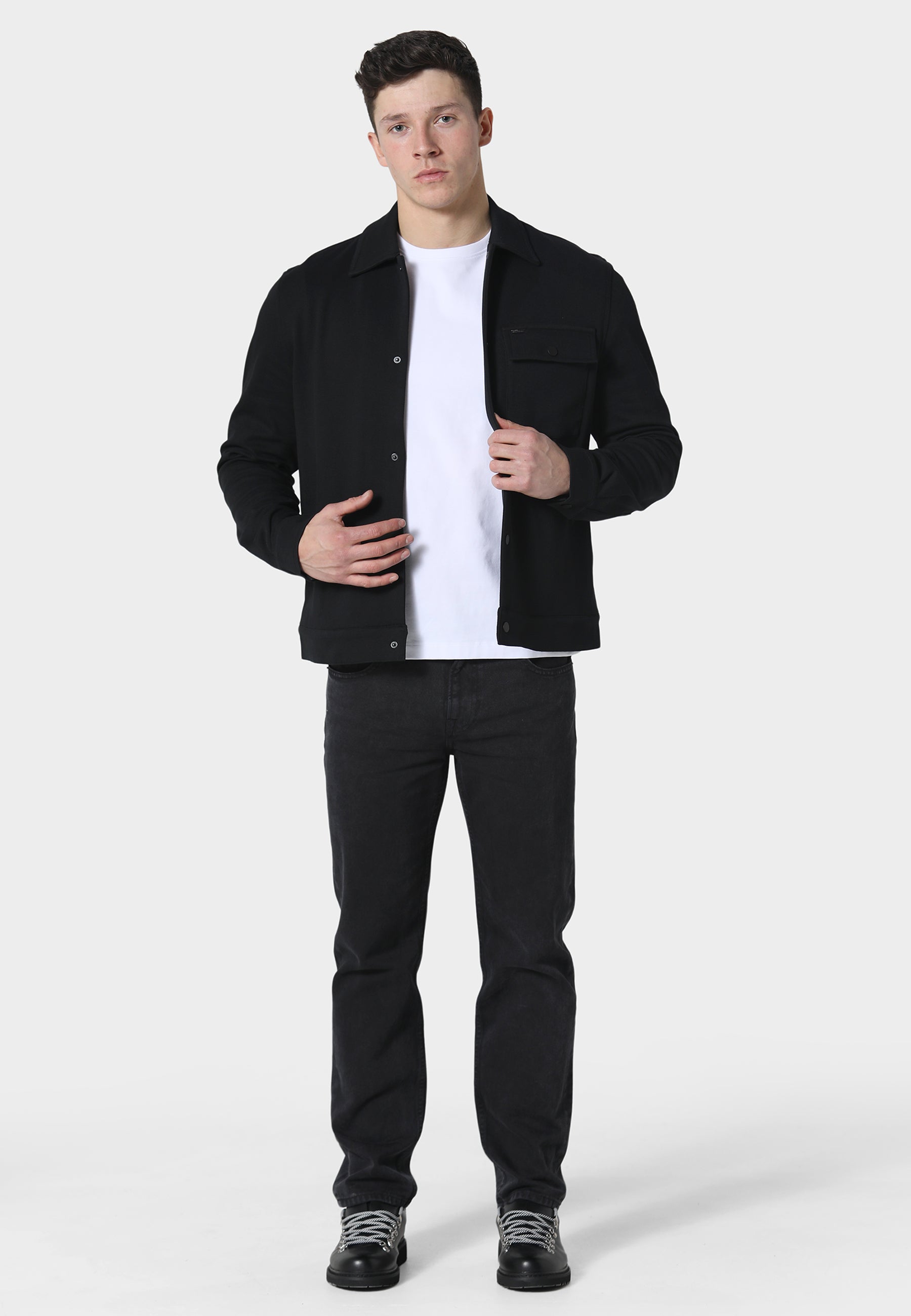 Woolston Black Overshirt
