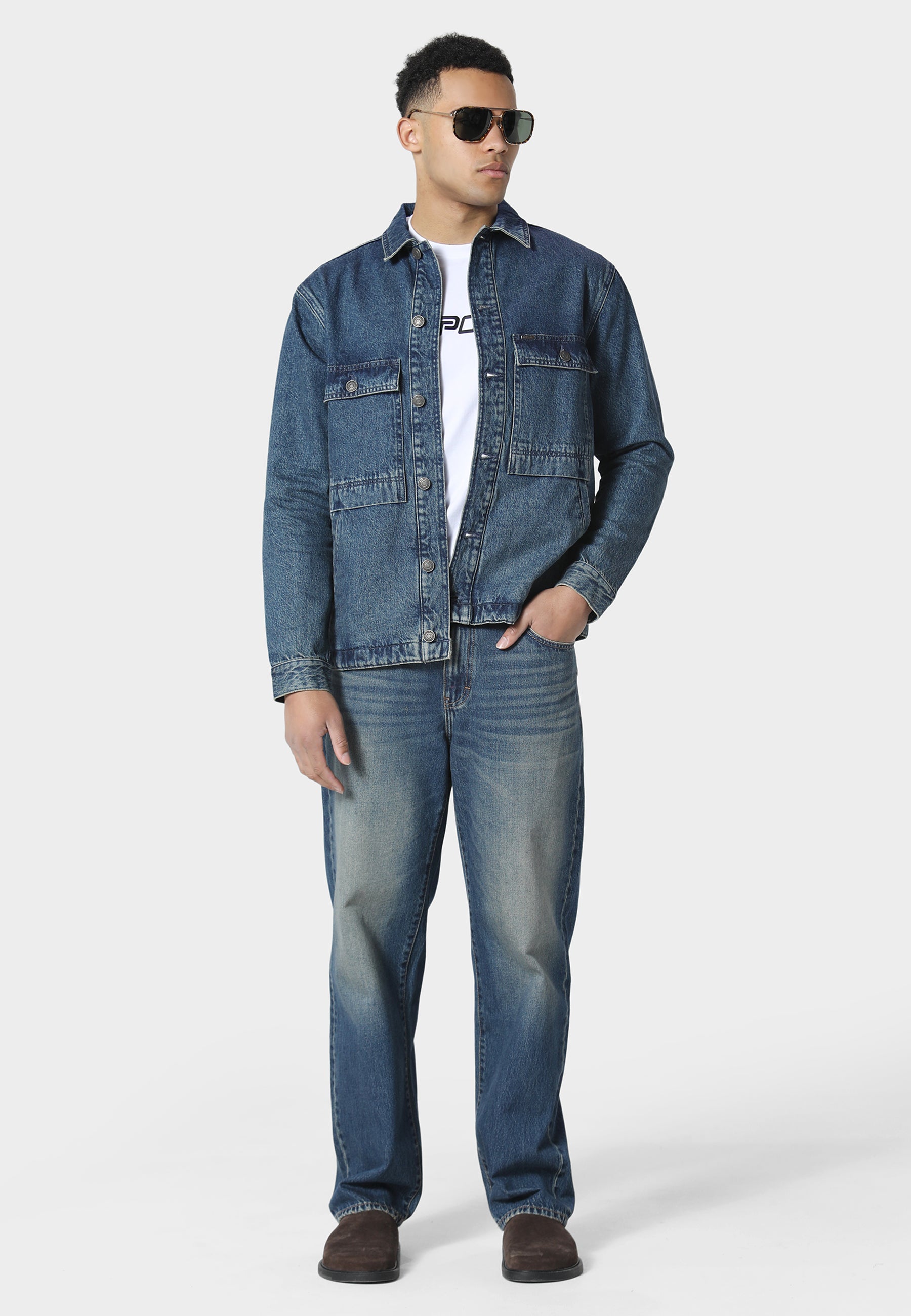 Zerane Mid Blue Denim Jacket